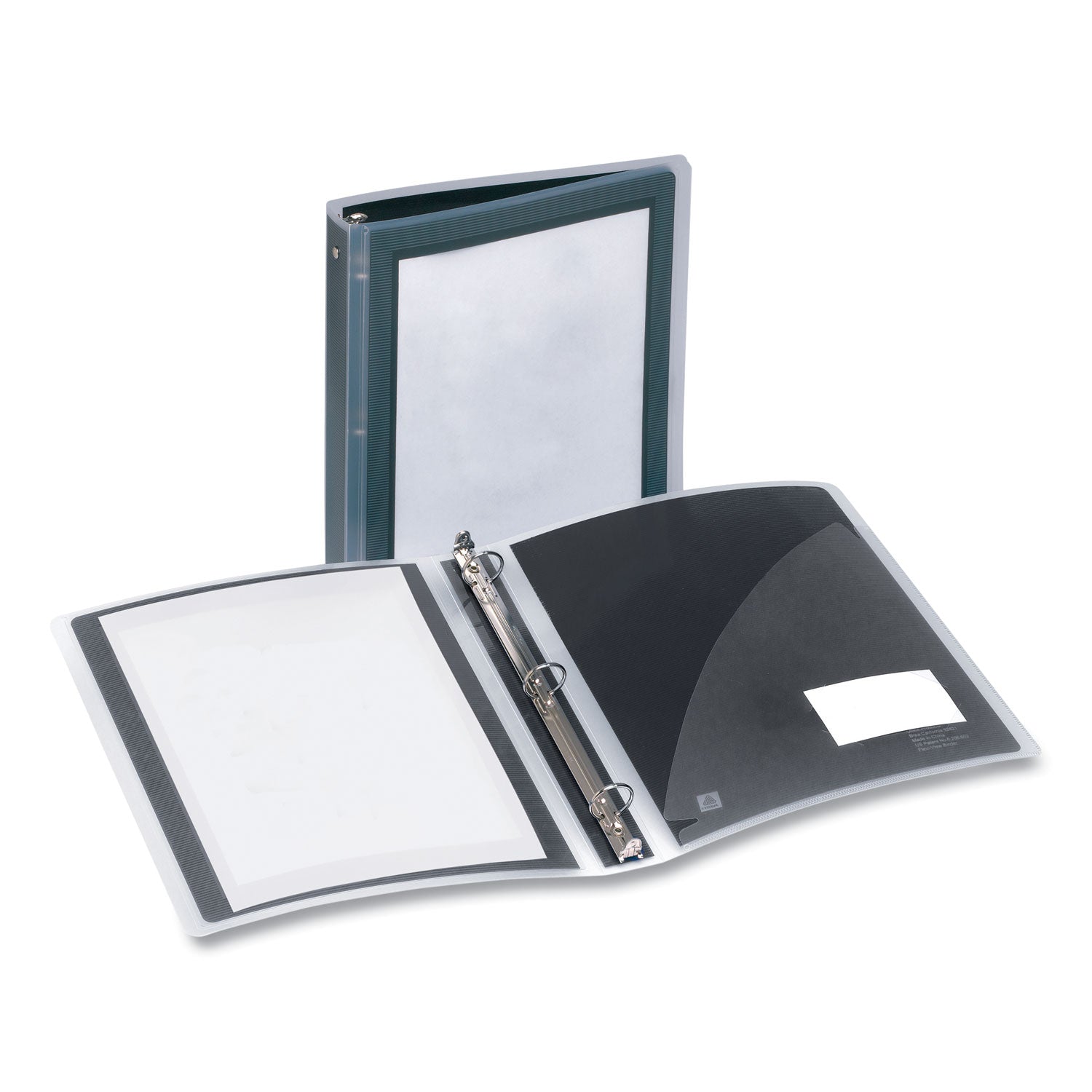 Avery Flexi View 3-Ring Binder with Round Rings - 1.5 Inch Capacity, 8.5 x 11 Inches, Black | Durable School & Office Supplies for Organizing Documents, Reports & Presentations