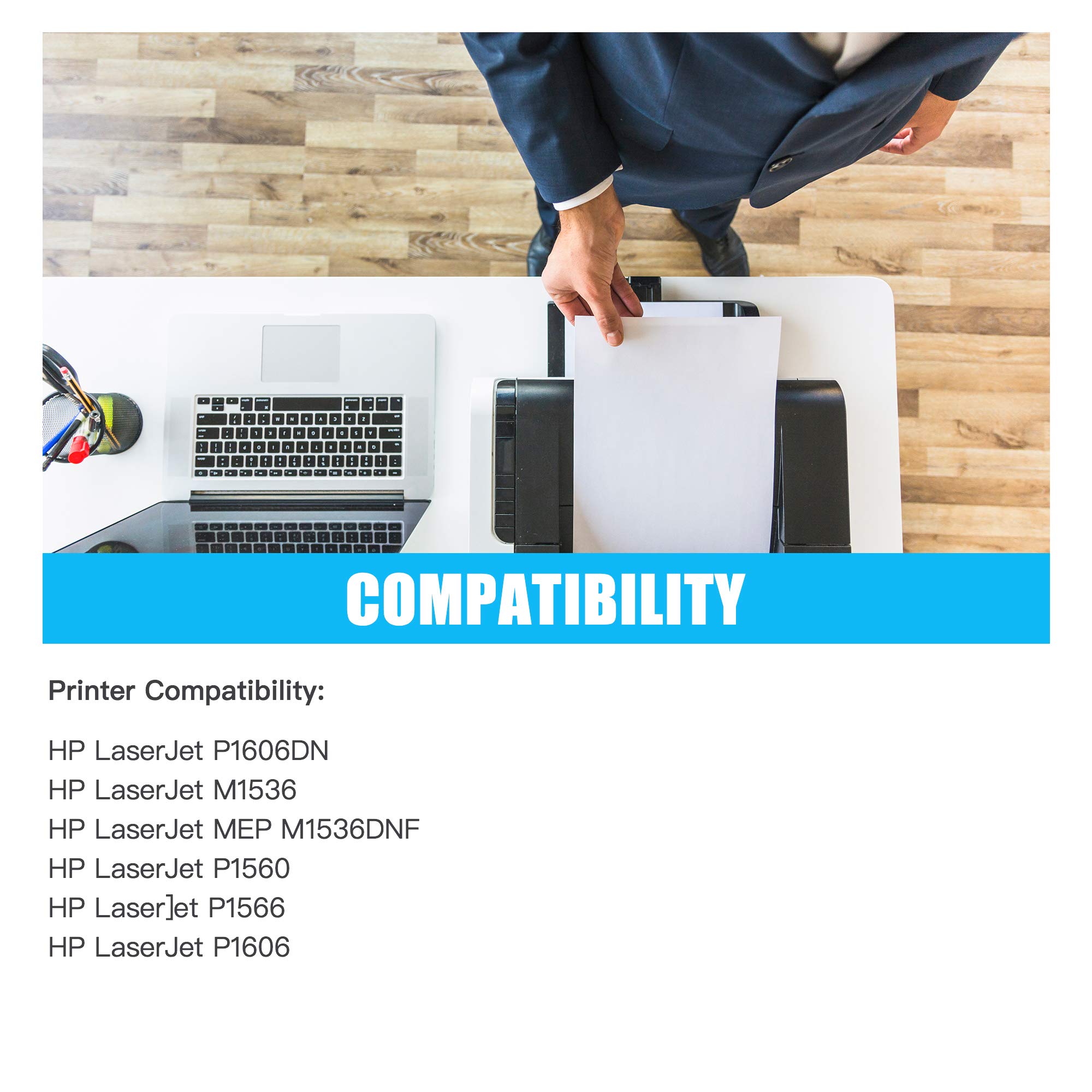 High Yield CE278A CRG128 CRG126 Toner Cartridge Replacement for HP Laser Printers - Black (3 Pack) | Compatible with HP OfficeJet, LaserJet Printers | Ideal for Home, Office & Business Printing Needs