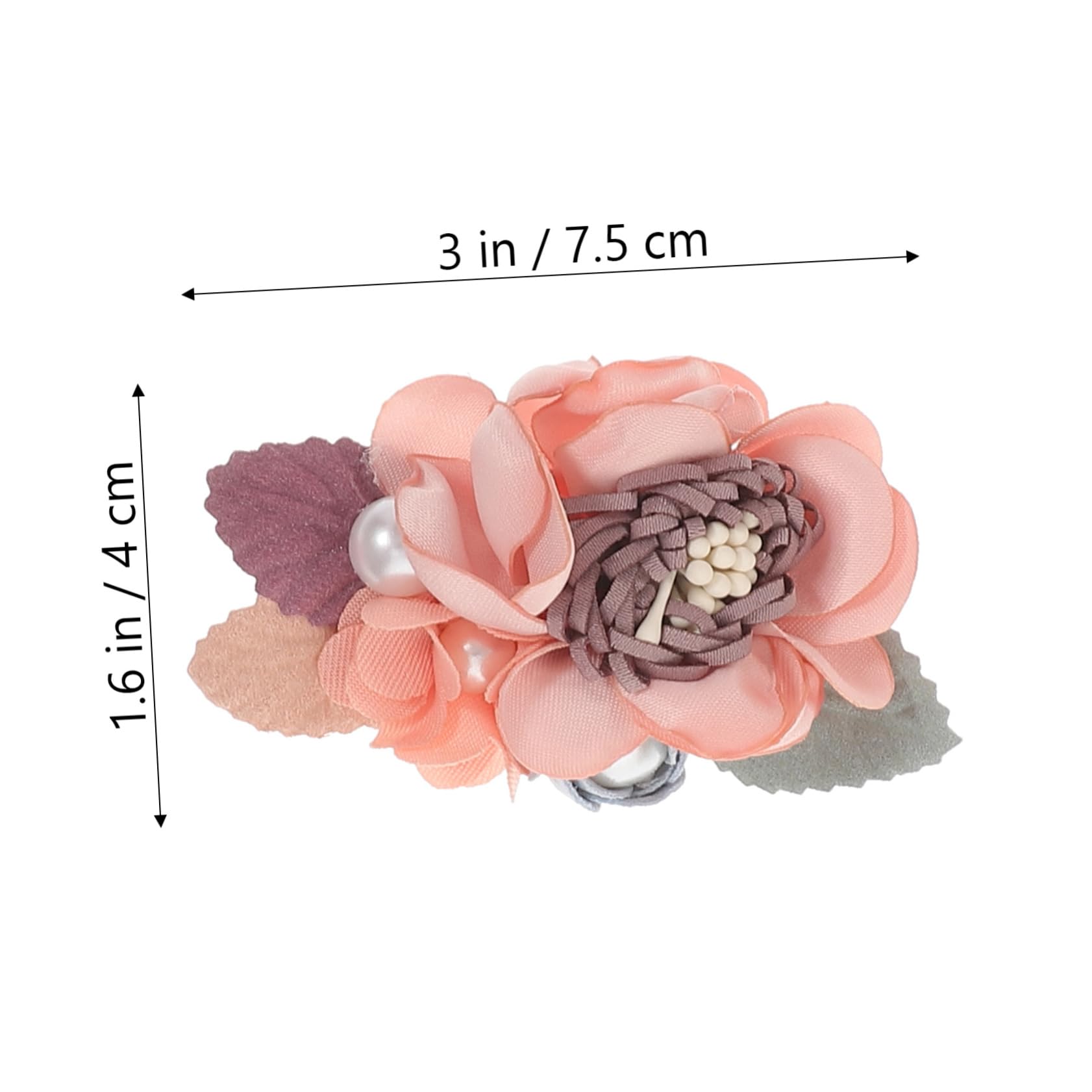 HEMOTON 12 Pcs Floral Hair Clips for Women - Fabric Hair Accessories & Hairpins - Perfect for Weddings, Parties and Everyday Style