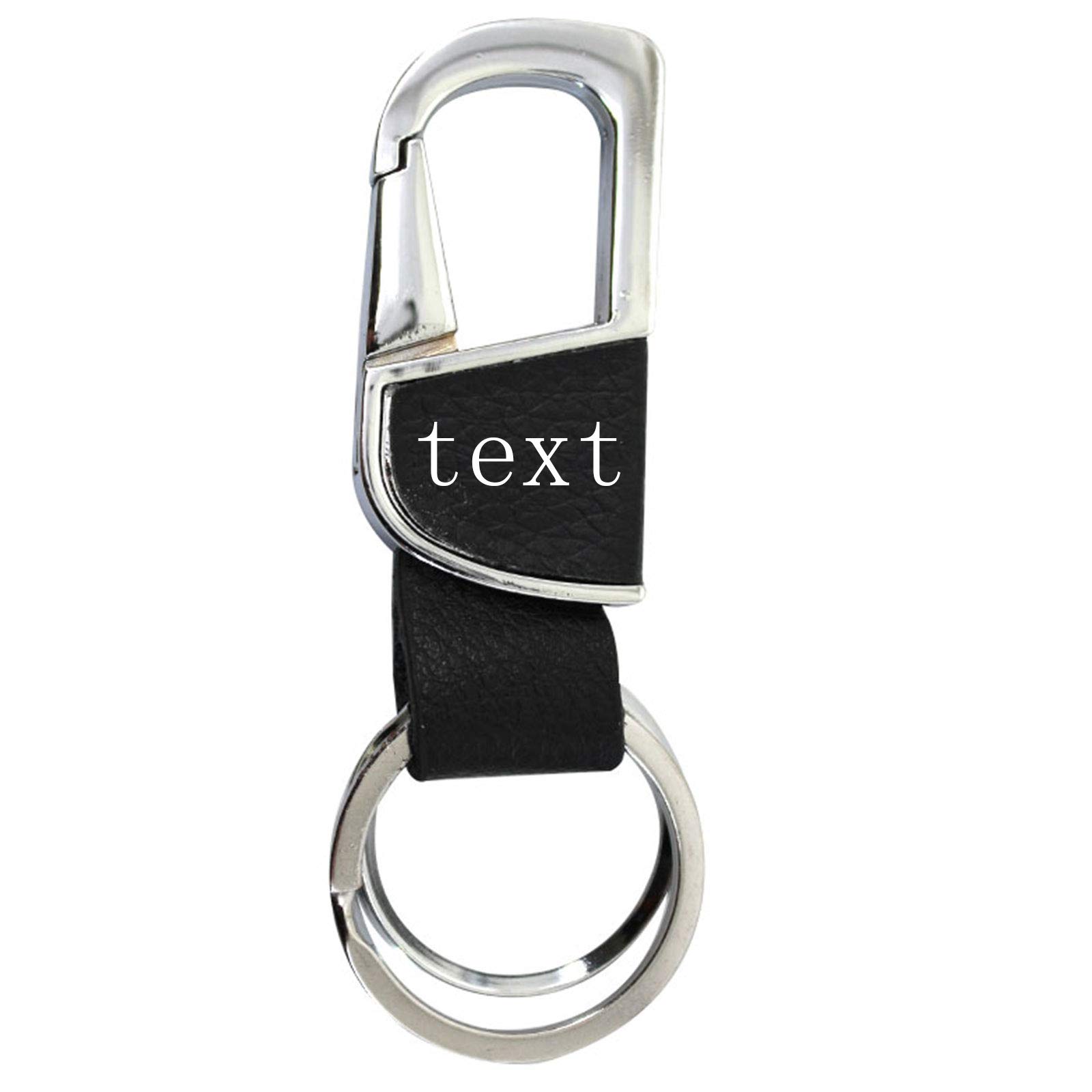 Custom Engraved Stainless Steel Keychain - Personalized Text Key Ring Set (2 Pack) - Durable Car Keys Holder for Men & Women - Perfect for Gifts, Housewarming, Anniversary & Everyday Use