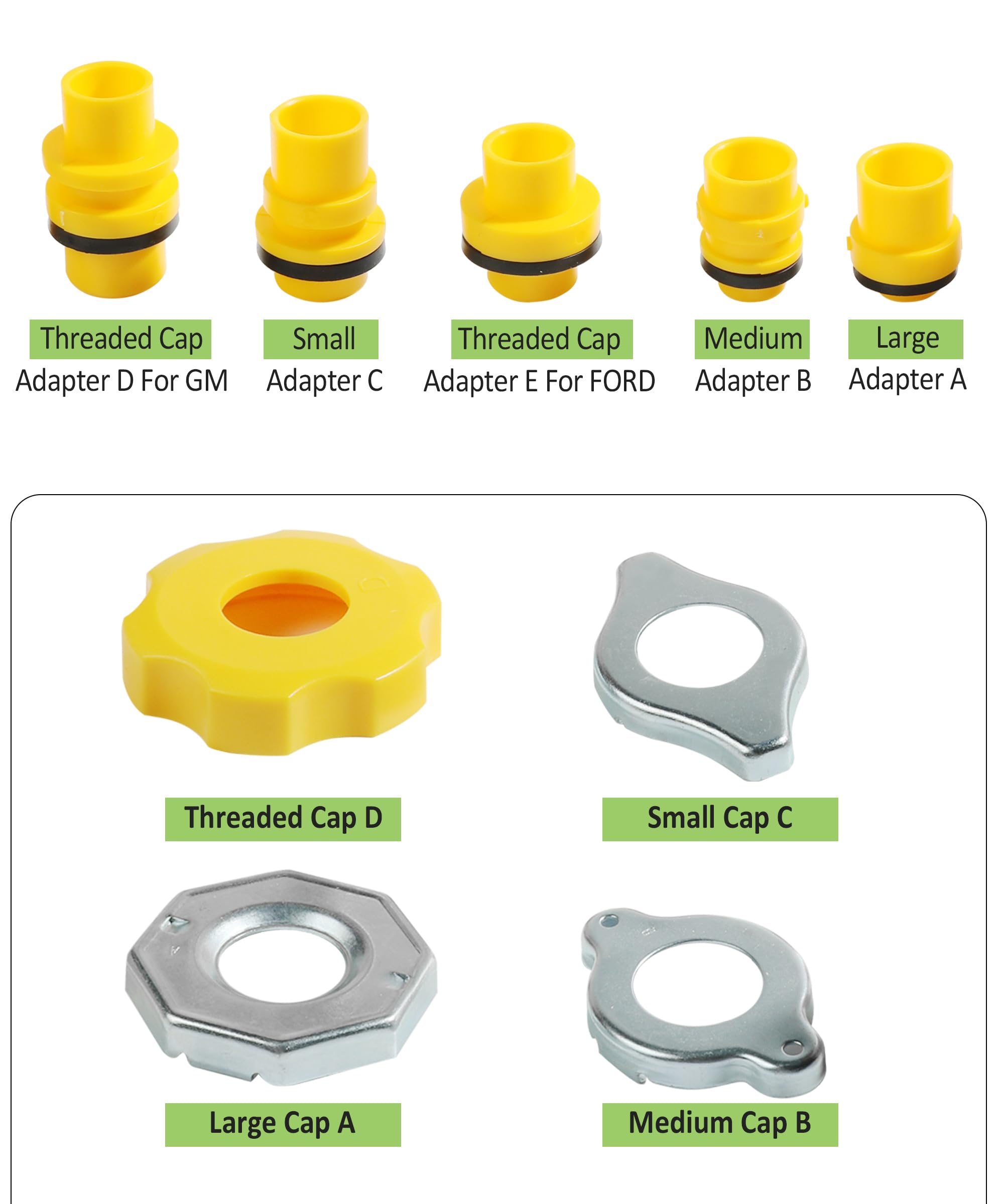 RACOONA Coolant Funnel Kit - No Spill Radiator Flush & Bleeder Kit for Universal Vehicles | Automotive Antifreeze Filling Tool | Perfect for DIY Car Maintenance & Coolant System Service