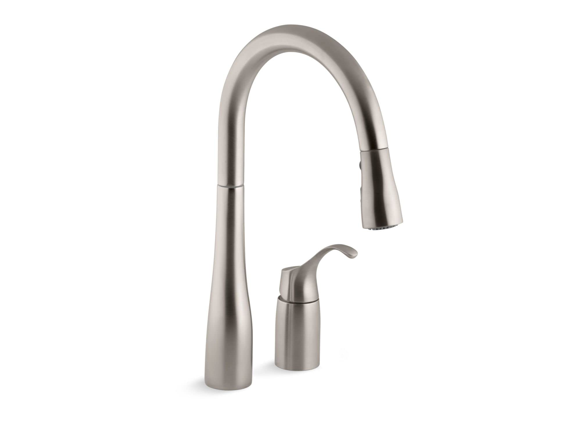 KOHLER K-647-VS Pull-Down Kitchen Faucet with Sprayer - Stainless Steel for Modern Kitchens