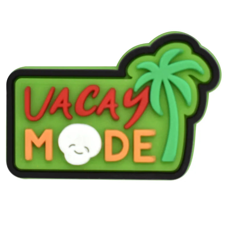 1Pcs PVC Summer Beach Ice Cream Cactus Shoe Charms for Crocs - Cute Shoe Accessories & DIY Decorations - Fits Crocs Shoes & Wristbands - Perfect for Beach Parties, Pool Days & Summer Fashion