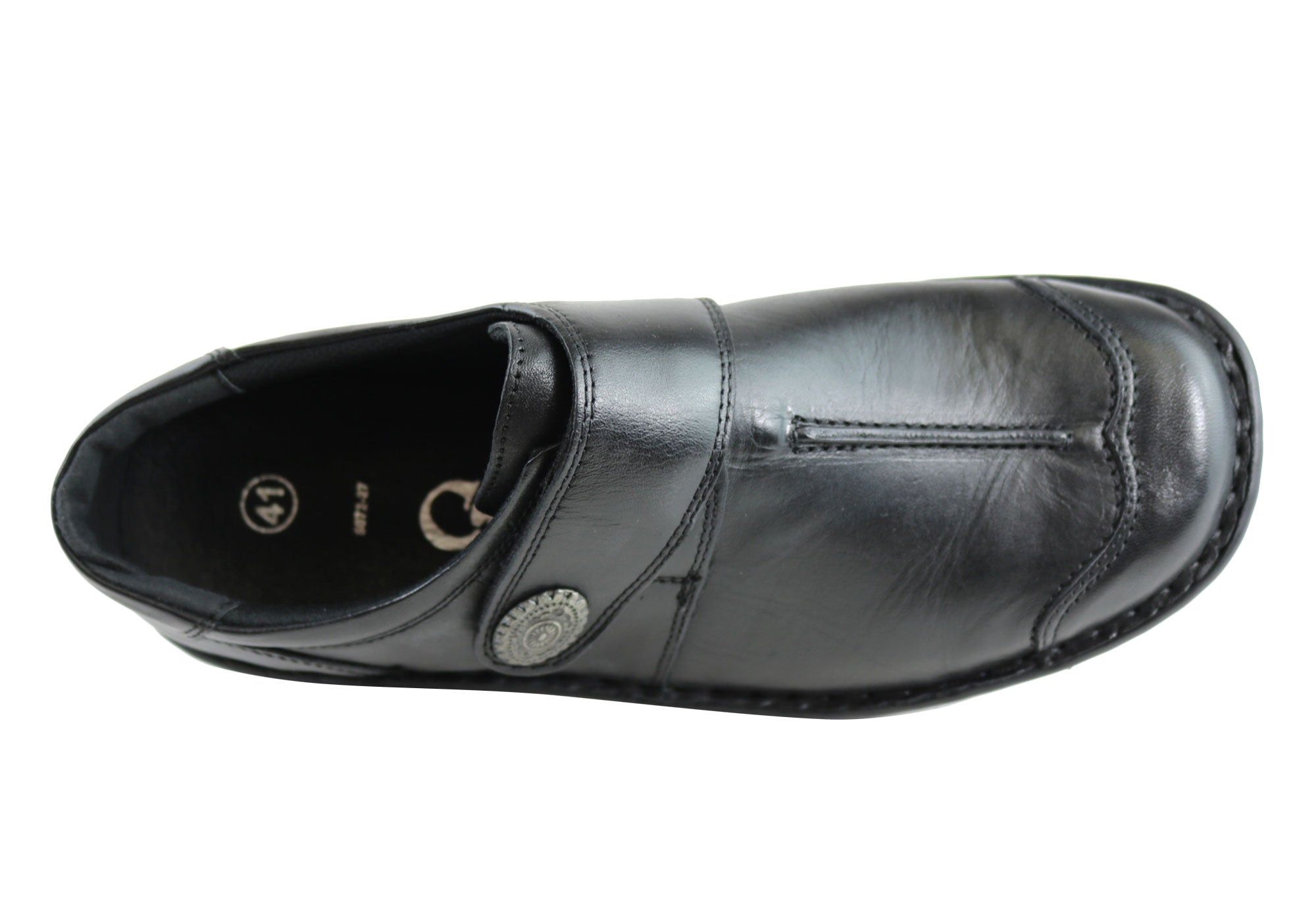 **Cabello Comfort 5072 Women's Wide Fit Leather Shoes with Adjustable Strap – Perfect for Work, Travel & Everyday Comfort**
