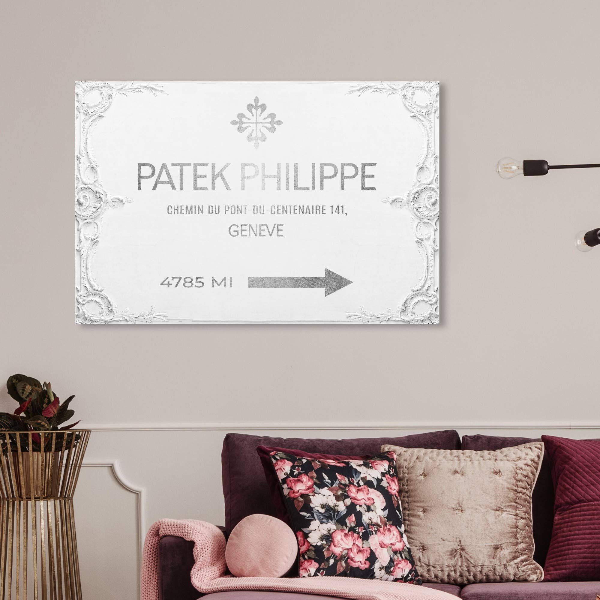 Oliver Gal Artist Co. Fashion Glam Wall Art Canvas Print - Geneva Watches Road Signs Home Decor 36