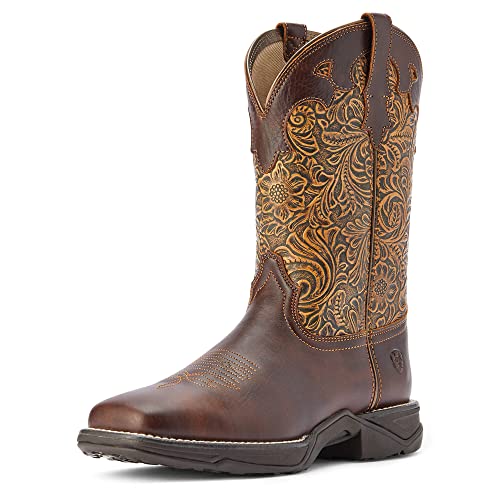 Rich Clay/Brown Floral Emboss