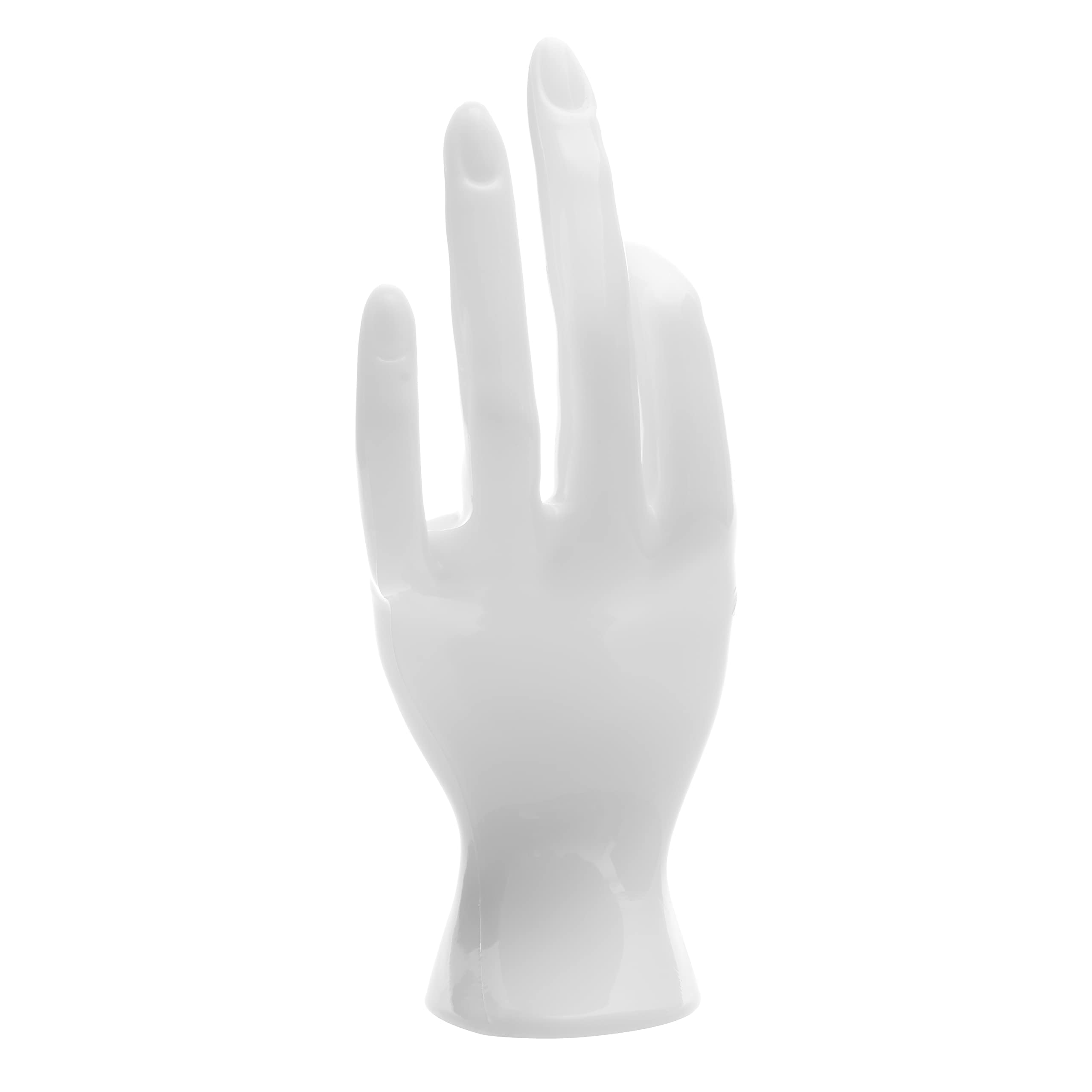Y2K Pink Hand-Shaped Ring Holder - Elegant Jewelry Organizer for Women & Girls - Preppy Room Decor & Aesthetic Gift Idea - Perfect for Dressing Tables, Vanity Displays & Bedroom Decor (White)