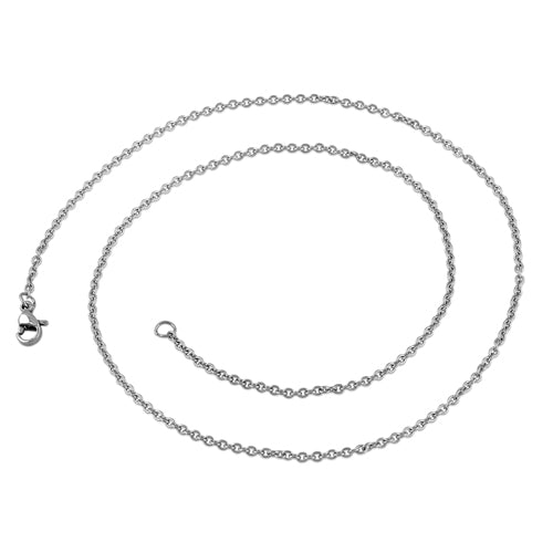 1.8MM Stainless Steel Cable Chain Necklace for Women & Men - Durable & Hypoallergenic Jewelry for Everyday Wear, Gifts & Special Occasions