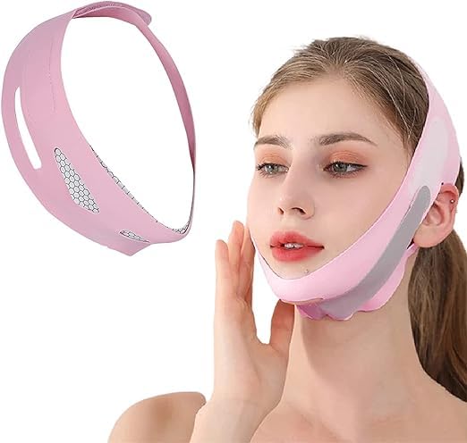 Piercell™ V Line Face Shaper - Chin & Cheek Lift Up Belt for Women | Elastic Face Slimming Bandage | Anti-Wrinkle Facial Strap for Skin Tightening & Contouring | Perfect for Home Spa, Skincare Routine & Self-Care Moments