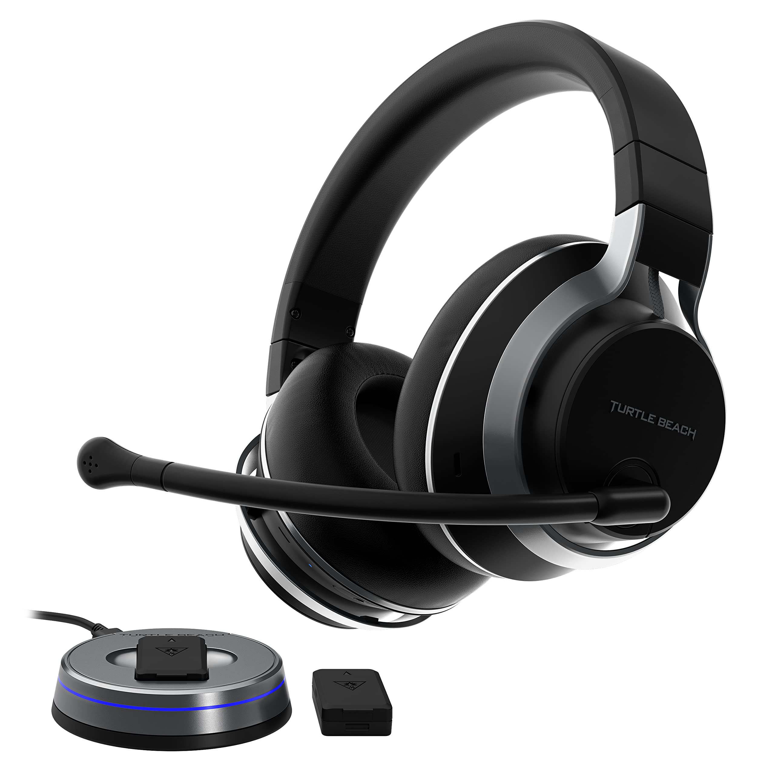 Turtle Beach Stealth Pro Wireless Gaming Headset with Noise Cancellation - Compatible with PS5, PS4, PC, Mac & Mobile Devices - Swappable Battery System - Black - Perfect for Competitive Gaming, Streaming & Late-Night Sessions