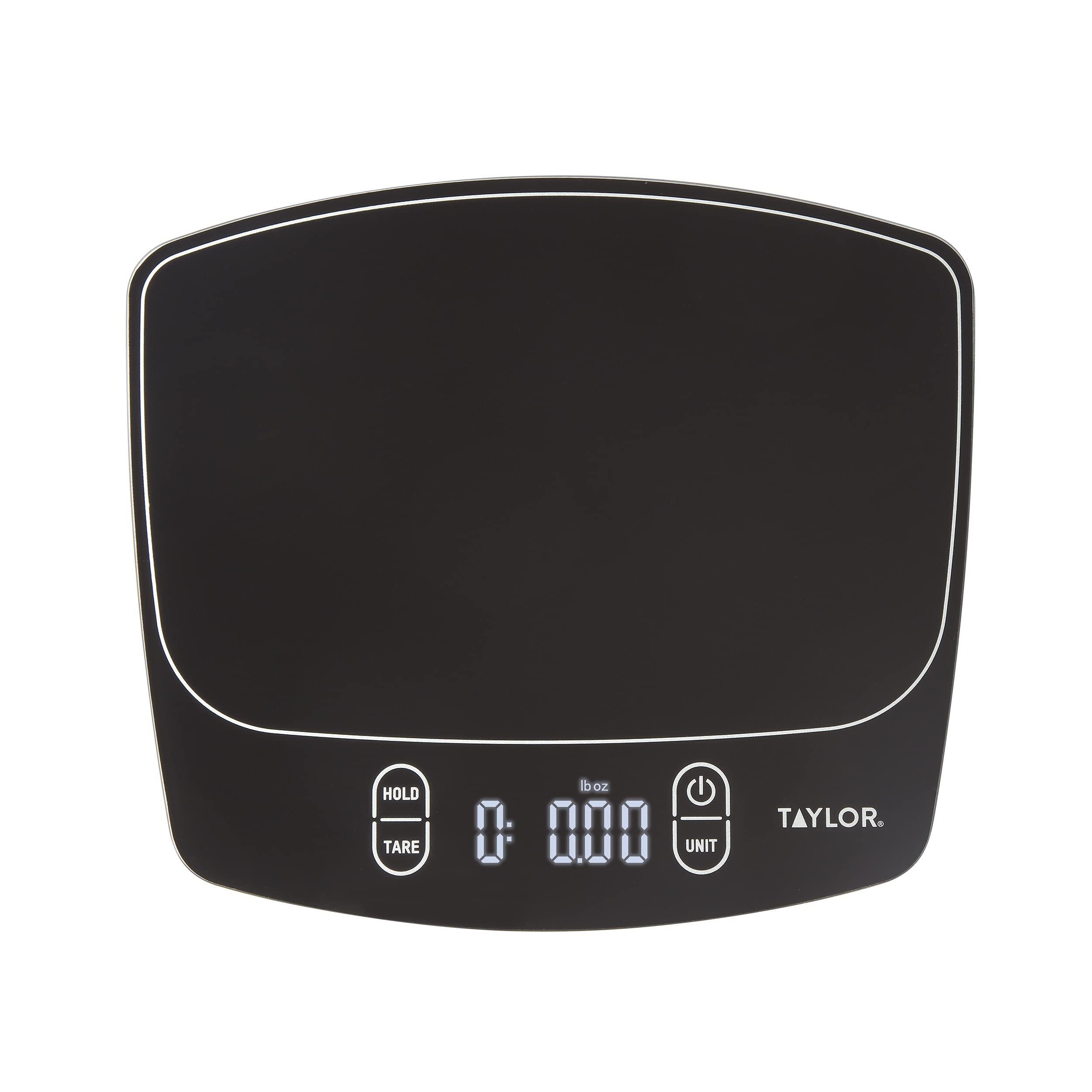 Taylor Digital Kitchen Scale - 11lb Capacity, Waterproof, Black - Perfect for Baking, Cooking, and Meal Prep