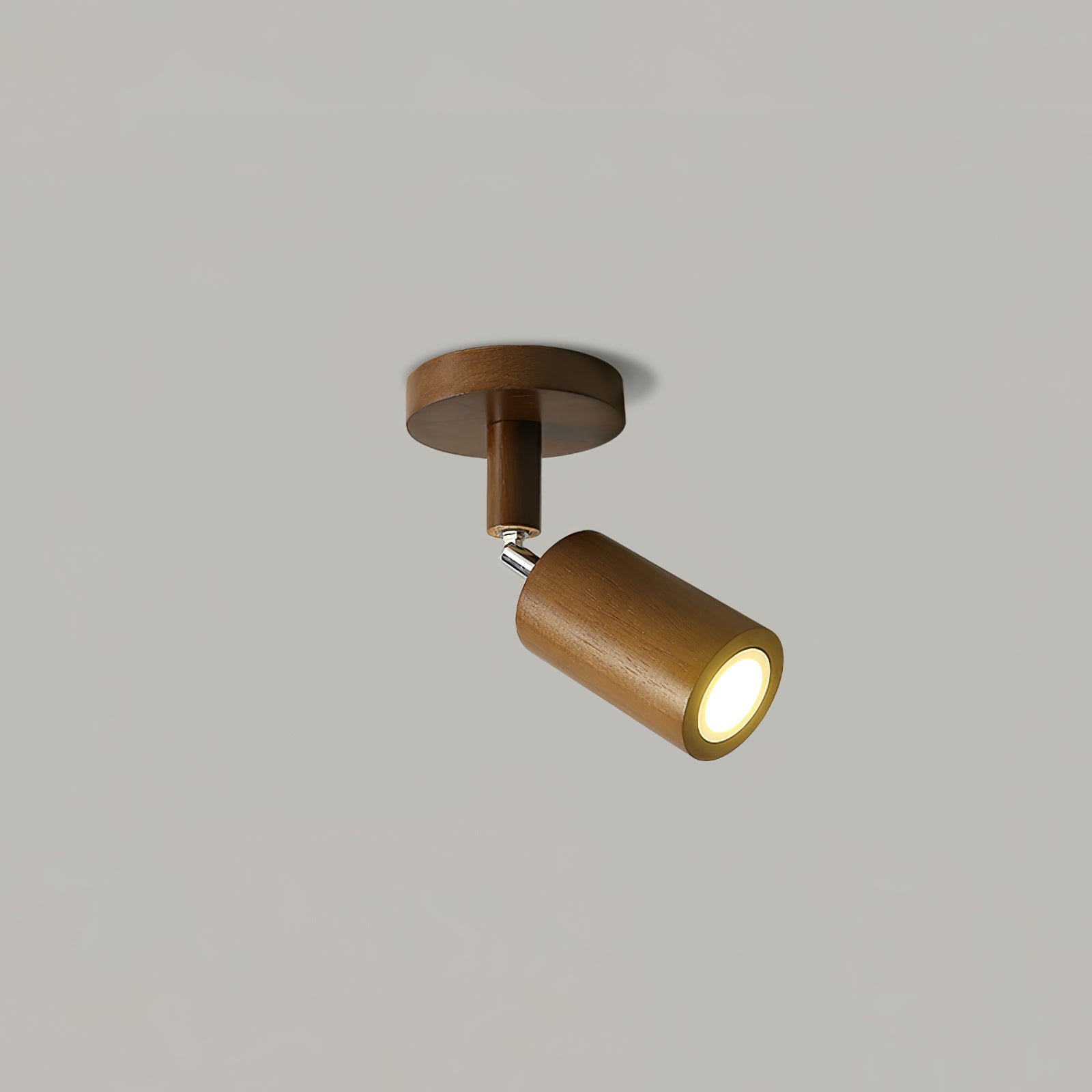 Natural Wood Beam Spotlight Light - Rustic Ceiling Lighting Fixture for Living Room, Bedroom, and Dining Room Decor