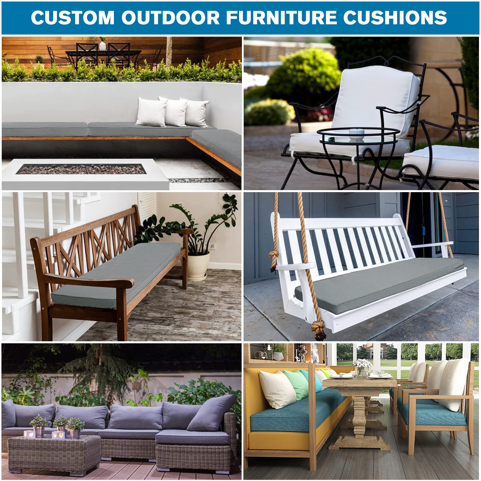 Custom Bench Cushion - High Density Memory Foam Seat Pad with Washable Linen Cover, Non-Slip Furniture Cushion for Shoe Bench, Window Seat, Piano Bench & Dining Chairs (Custom Size, Beige) - Perfect for Home, Office & Entryway Comfort
