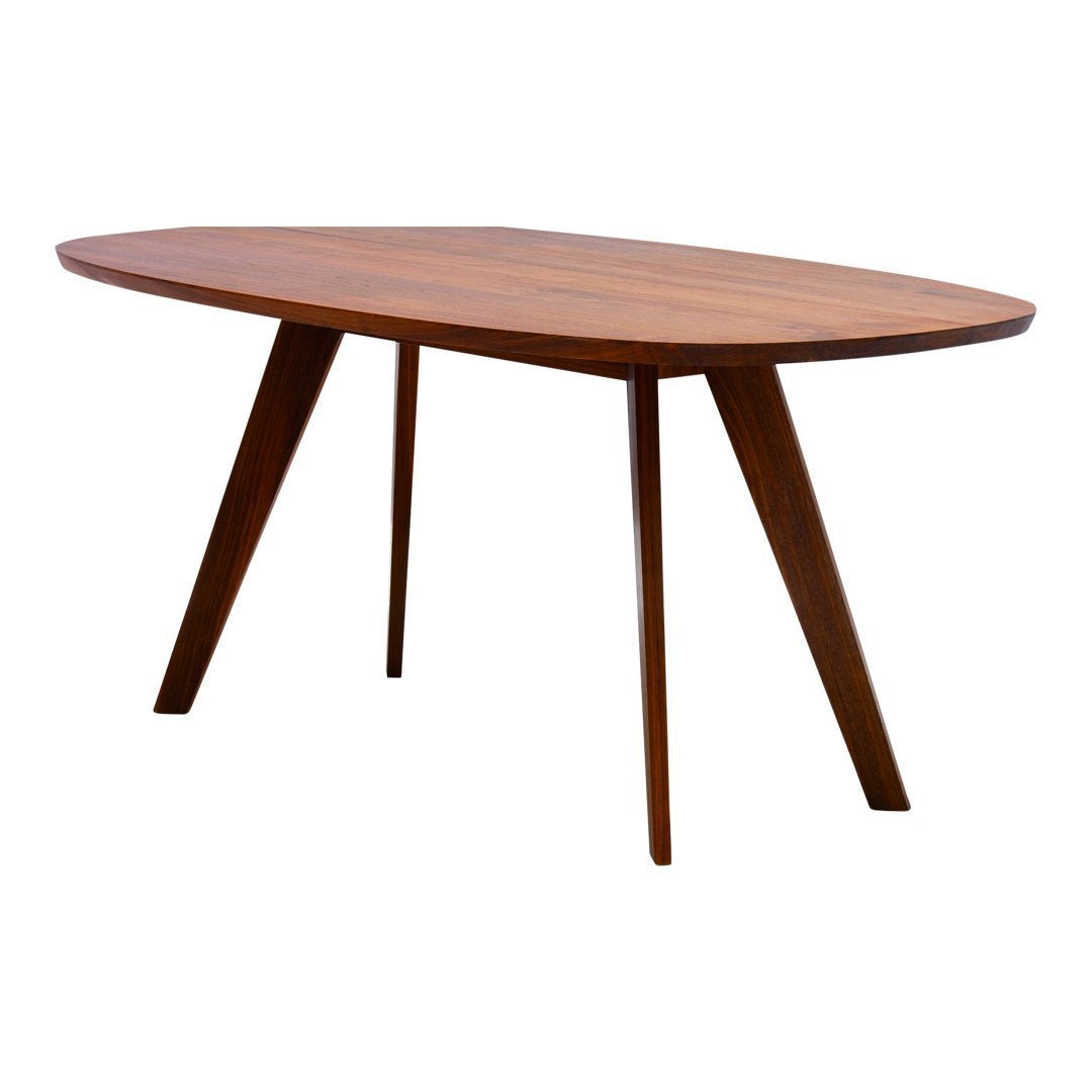 Modern Hyperelliptical Dining Table - Contemporary Oval Wooden Table for Kitchen, Dining Room & Open Space - Perfect for Family Gatherings & Dinner Parties