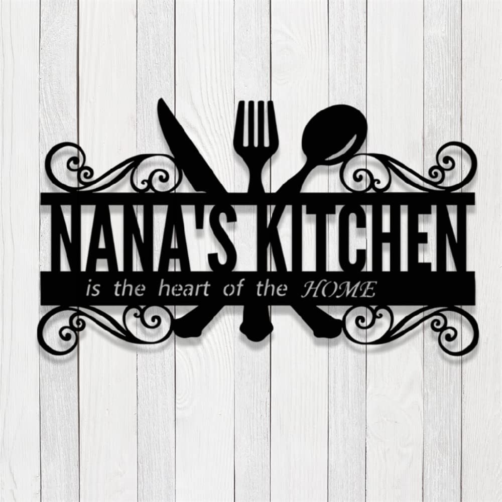Custom Personalized Metal Kitchen Sign - Chef Cooking Name Plaque for Home Decor | Unique Gift for Dad, Husband & Cooking Enthusiasts | Perfect for Restaurants, Kitchens & Man Caves