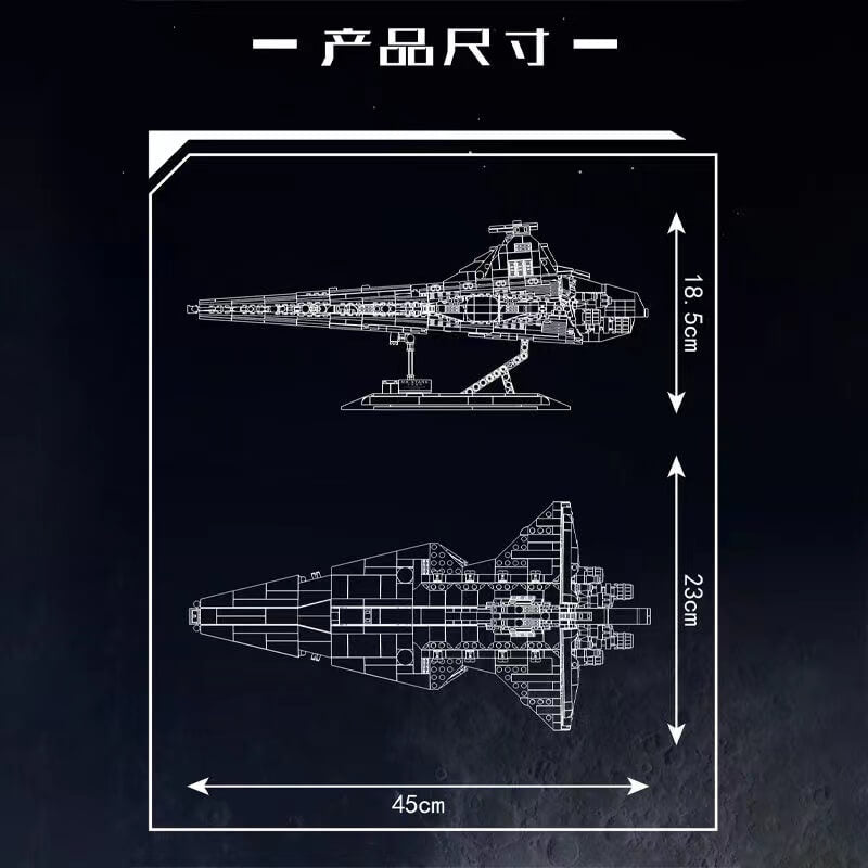 Mould King 21074 Star Wars Republic Attack Cruiser Building Blocks Set - Perfect for Collectors, Gifts & Star Wars Fans