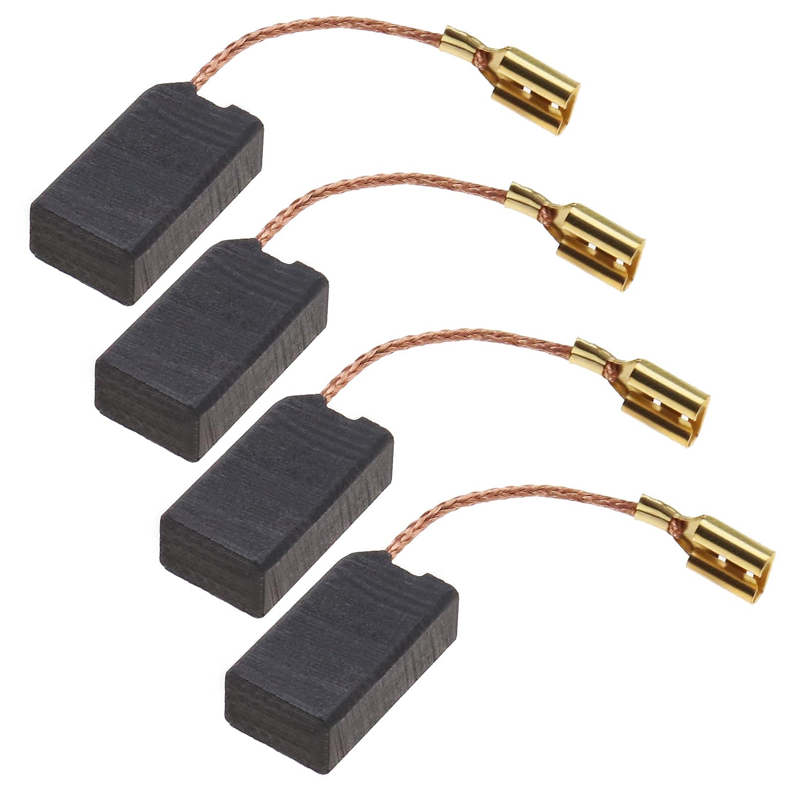 ECSiNG 2 Pairs of 6.3x10x17.5mm Carbon Brushes - Auto Stop Hammer Replacement Parts Compatible with HILTI TE14 TE15 TE15C TE18M TE24 TE25 - Perfect for Power Tools Maintenance & Professional Construction Work