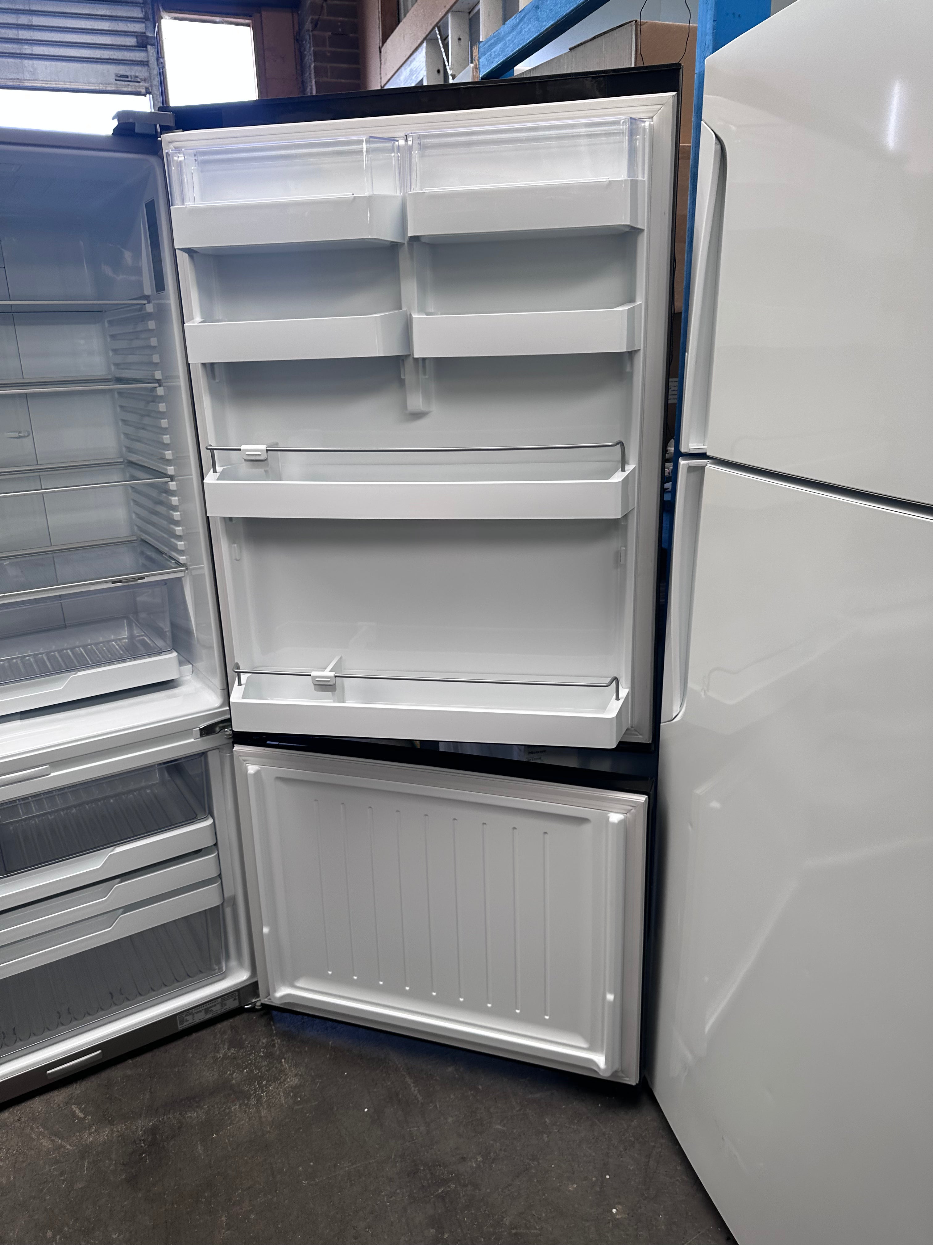 Fisher & Paykel Series 5 494L Bottom Mount Refrigerator - Black Stainless Steel RF522BRPB6 [Factory Second] | Energy Efficient French Door Fridge for Modern Kitchen & Open Plan Living