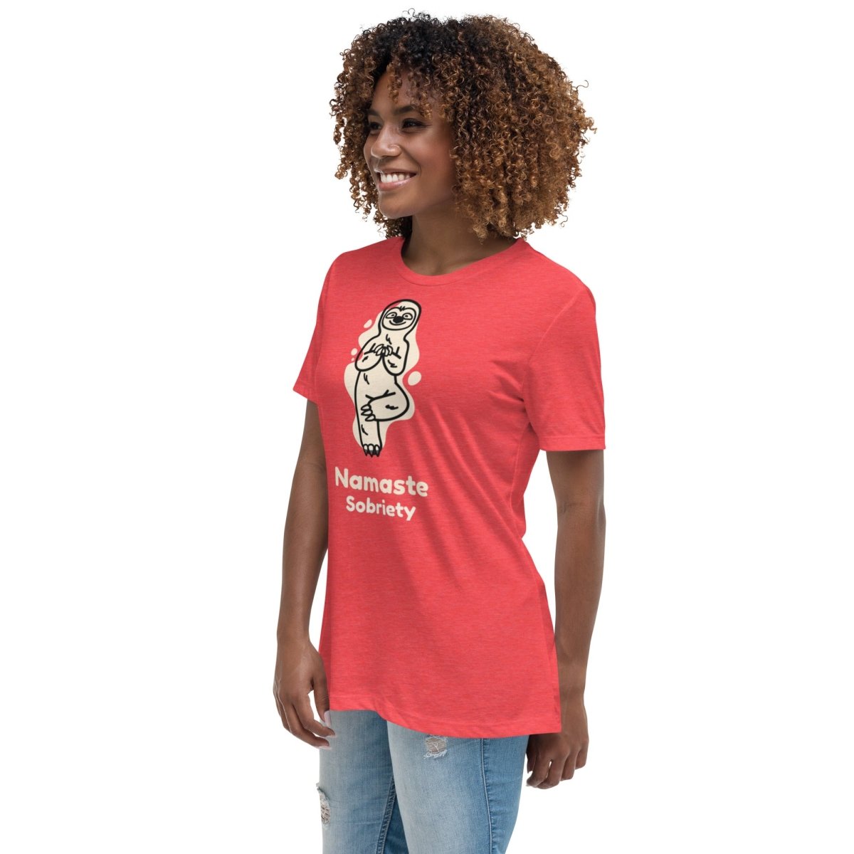 Women's Harmony Sloth Relaxed T-Shirt - Soft & Comfortable Casual Tee for Everyday Wear, Lounge & Outings