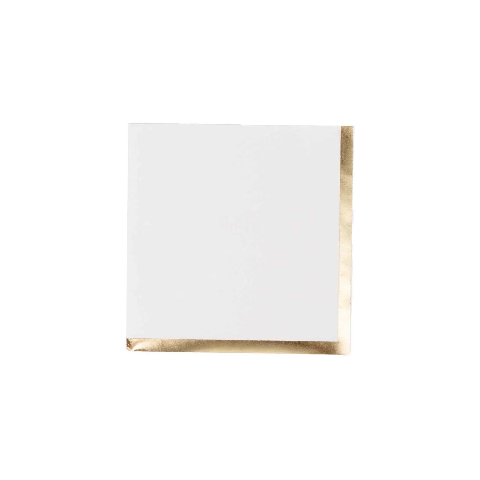 50 Soft 2-Ply Disposable Dinner Cocktail Napkins with Gold Foil Edge - Elegant Party Tableware for Weddings, Events & Home Entertaining