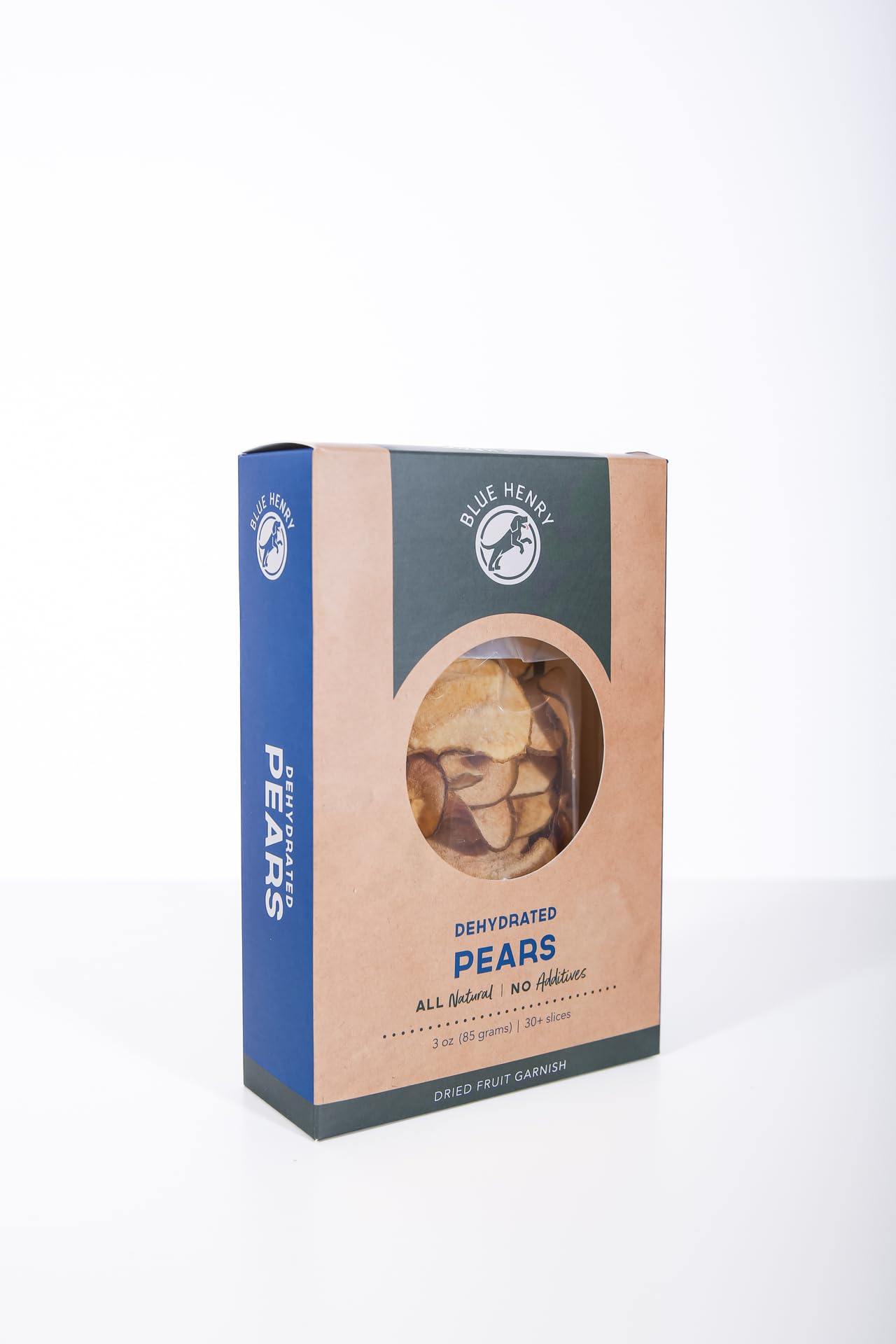 BlueHenry Dehydrated Pear Slices - 3oz Bag (30+ Slices) | All Natural, Vegan, Gluten-Free Snacks | Made in USA | Perfect for Cocktail Garnish, Baking Recipes & Healthy Snacking