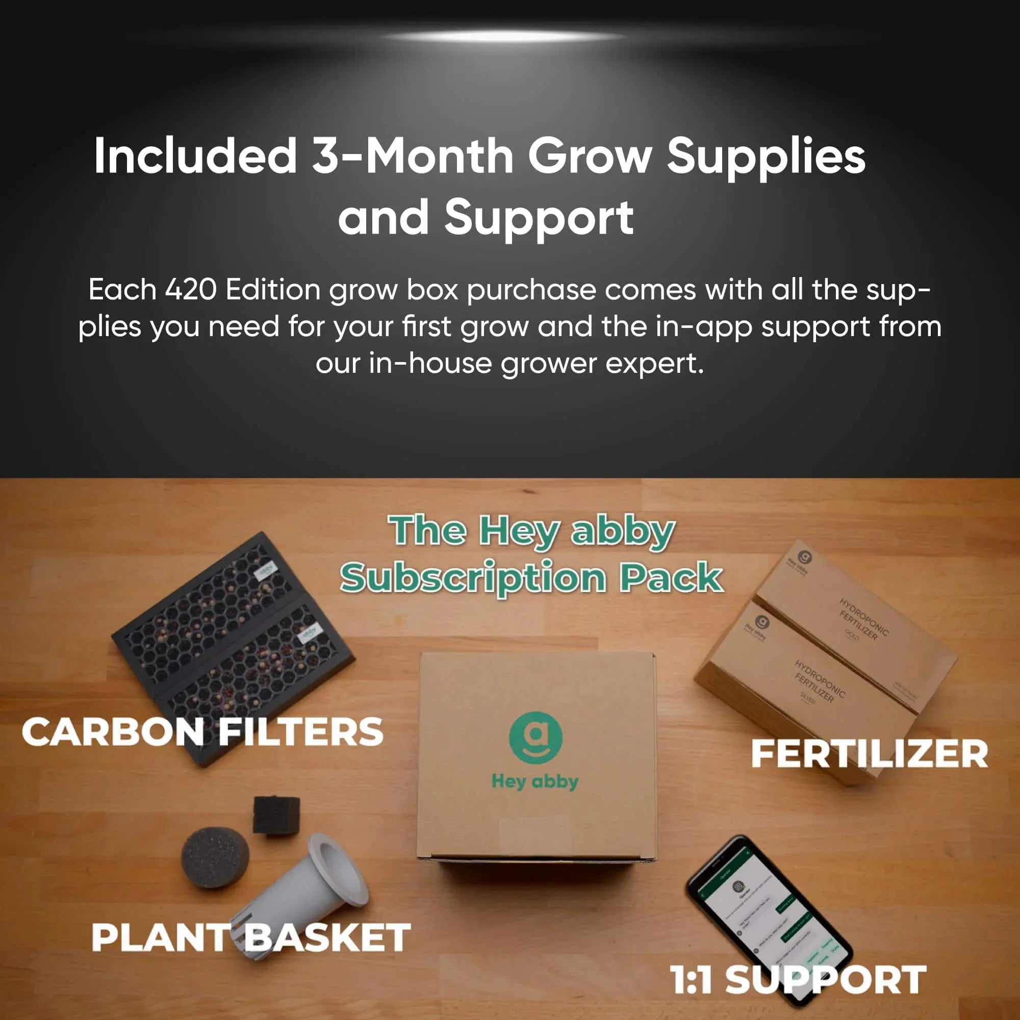 Hey abby 420 Edition SE Automated Indoor Grow Box System with 3-Month Subscription - Perfect for Home Cannabis Cultivation & Hydroponic Gardening