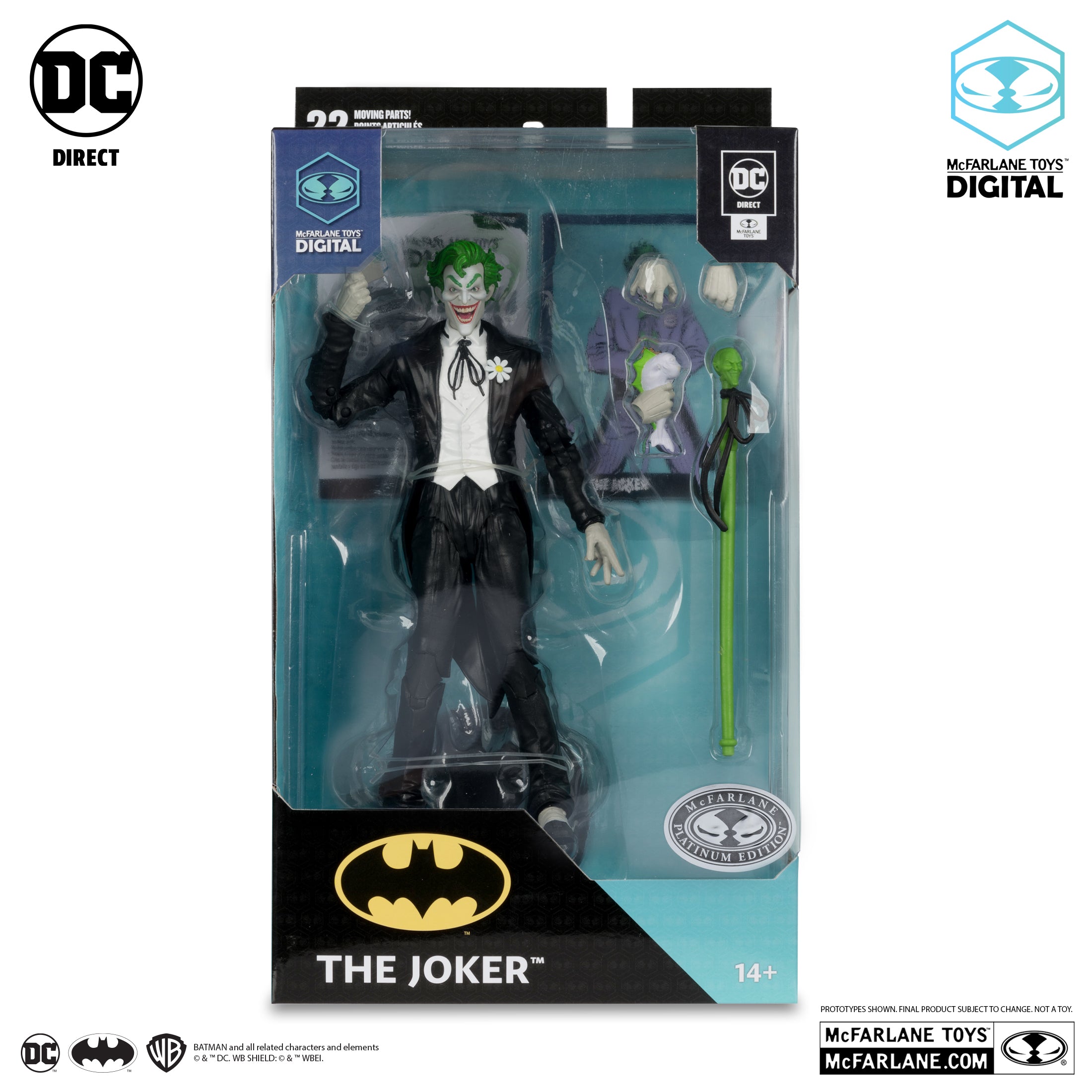 The Joker Silver Age 7 Platinum Edition Collectible Action Figure by McFarlane Toys | DC Comics Superhero Villain Statue | Perfect for Display, Gifts & Comic Book Collections