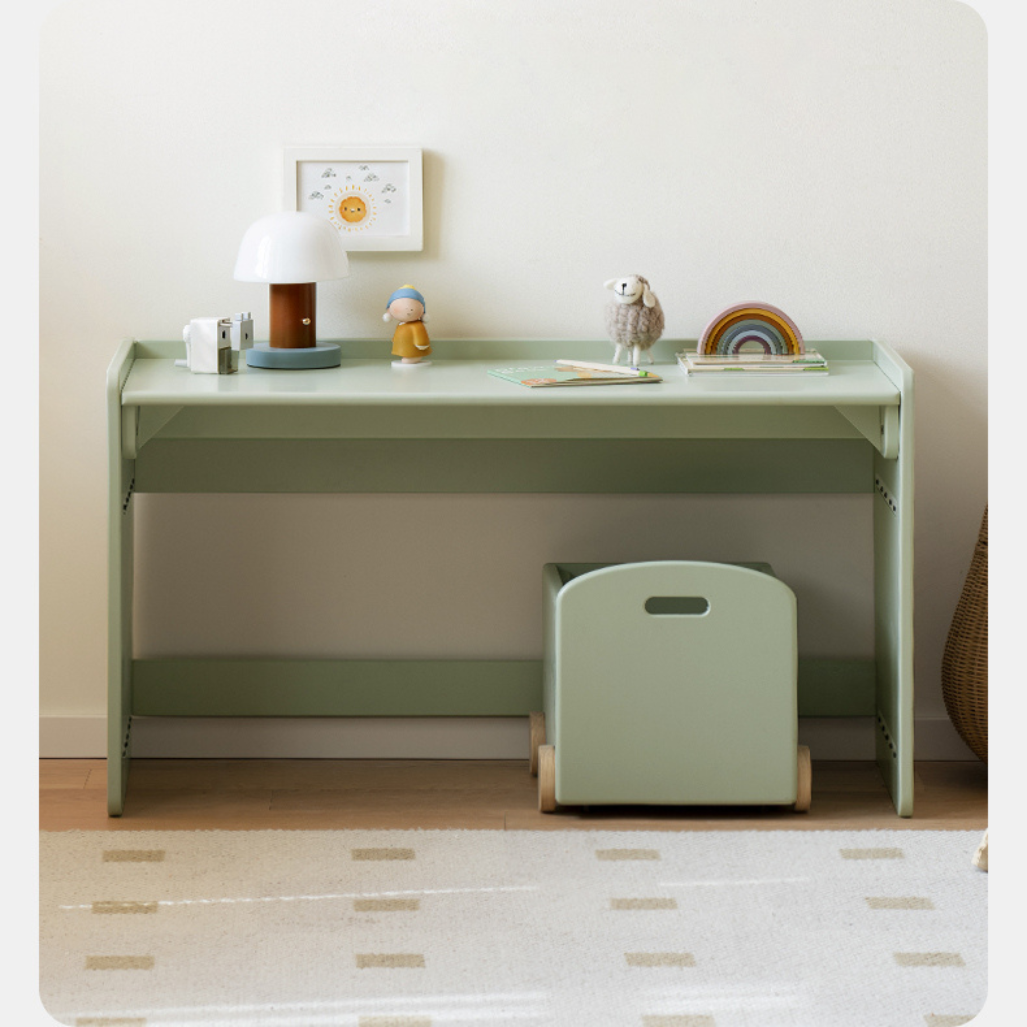 Solid Wood Kids Lift Top Desk with Storage - Study Table & Organizer for Children's Room, Homework, and Crafting