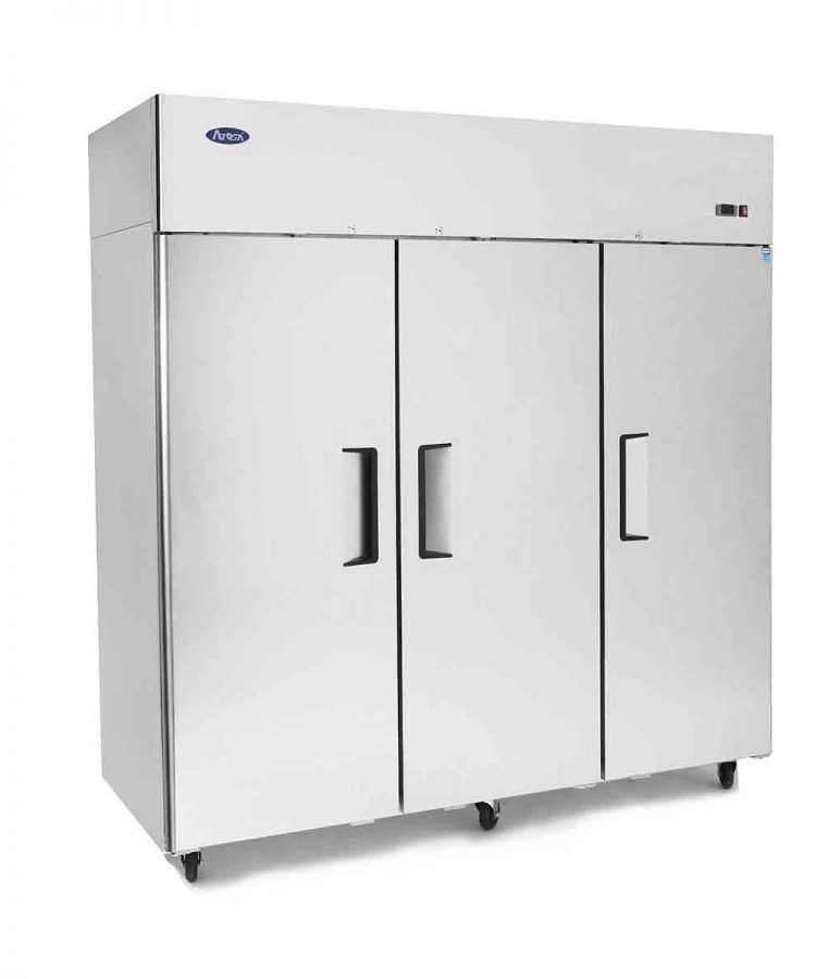 Atosa MBF8006 Commercial Top Mounted 3-Door Refrigerator - Perfect for Restaurants, Cafes, and Catering Businesses