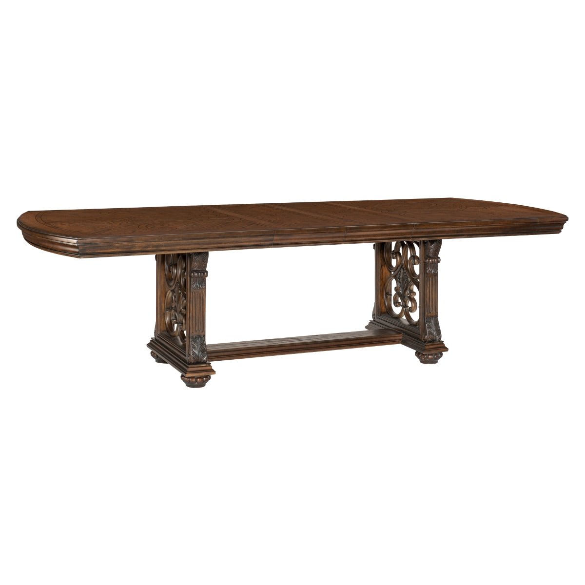 Bergen Collection Dark Oak Dining Table - 72 Inch Solid Wood Farmhouse Table for 6-8 People - Perfect for Dining Room, Kitchen, or Open Concept Living Space