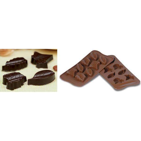 Silikomart™ Leaves Chocolate Silicone Mold - Premium Baking Mold for Chocolate, Candies, Ice Cubes & Desserts - Perfect for Holidays, Parties & DIY Treats