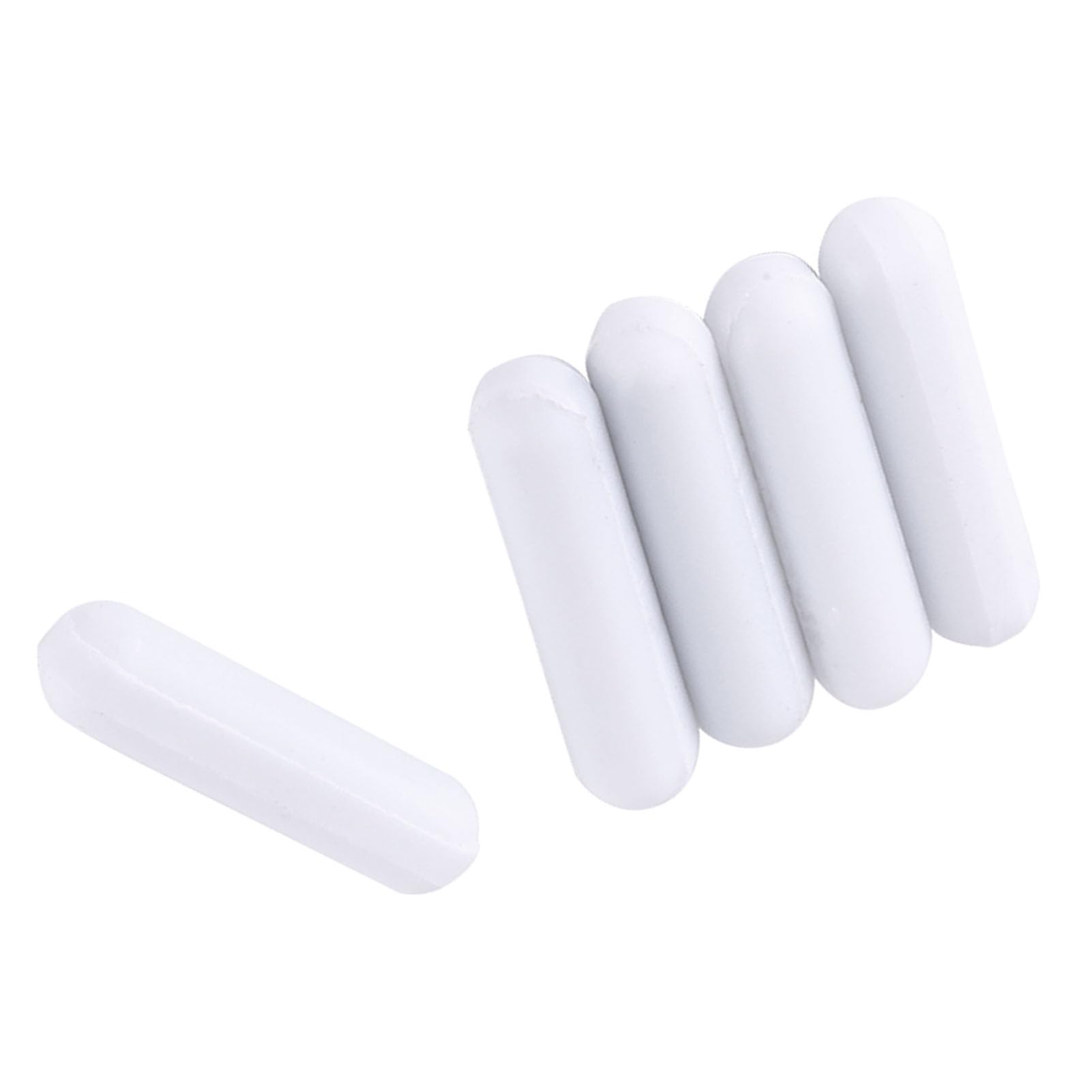 5pcs PTFE Magnetic Stir Bars - C7×30mm White Stirring Rods for Laboratory Mixers & Magnetic Stirrers | Ideal for Chemistry Experiments, Scientific Research & Lab Mixing Applications