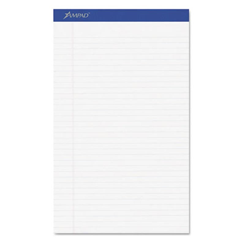 Premium Perforated Writing Pads - Wide Rule Legal Size (8.5