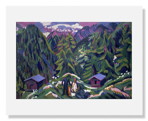 Ernst Ludwig Kirchner Mountain Landscape from Clavadel - Expressionist Art Print for Home & Office Decor - Perfect for Living Rooms, Bedrooms & Art Galleries