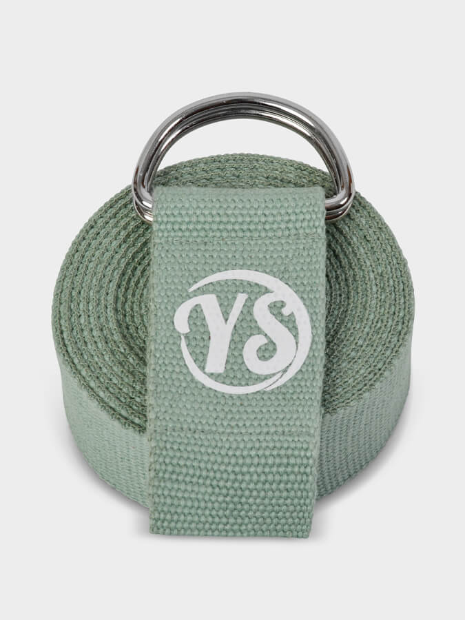 GOTS Certified Organic Cotton Yoga Belt with D-Ring - 2.5m (8.2ft) Stretchable Strap for Yoga, Pilates & Fitness - Perfect for Studio Practice, Home Workouts & Travel