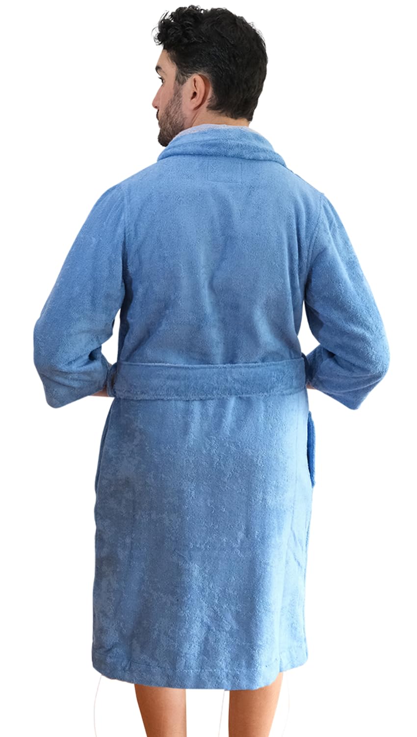 Luxury Faux Fur Shawl Collar Bathrobe with Matching Slippers | European Crafted Two-Tone Design | Perfect for Spa, Hotel & Home Relaxation