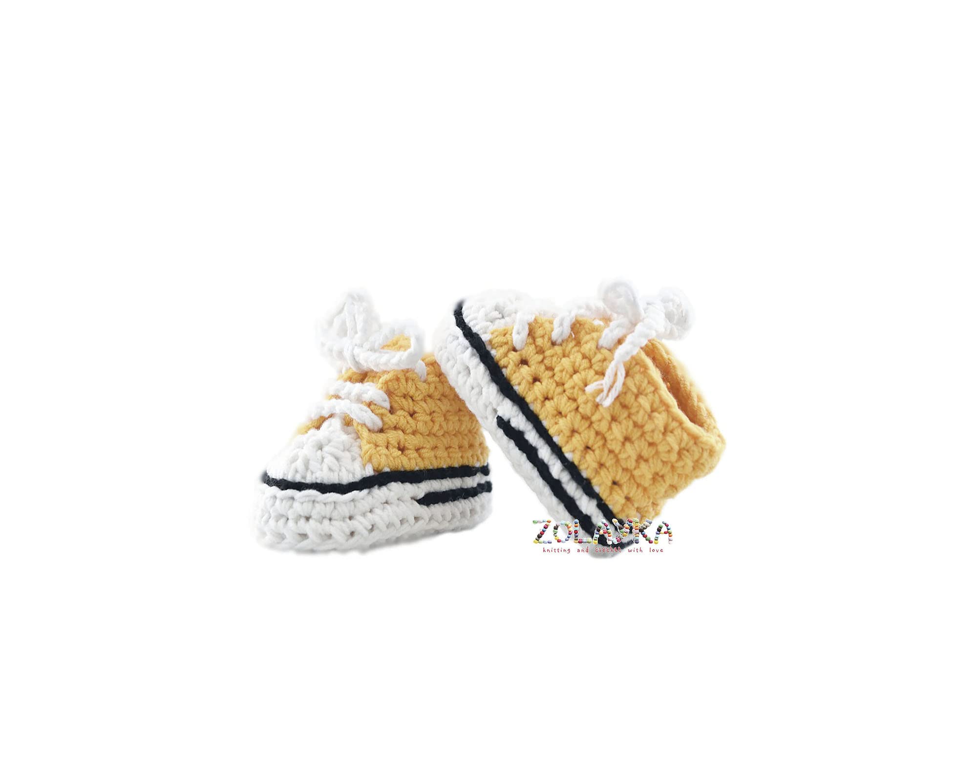Soft Crochet Baby Sneakers for Boys & Girls 0-12 Months - Handmade Unisex Infant Shoes for First Steps, Photo Shoots & Special Occasions