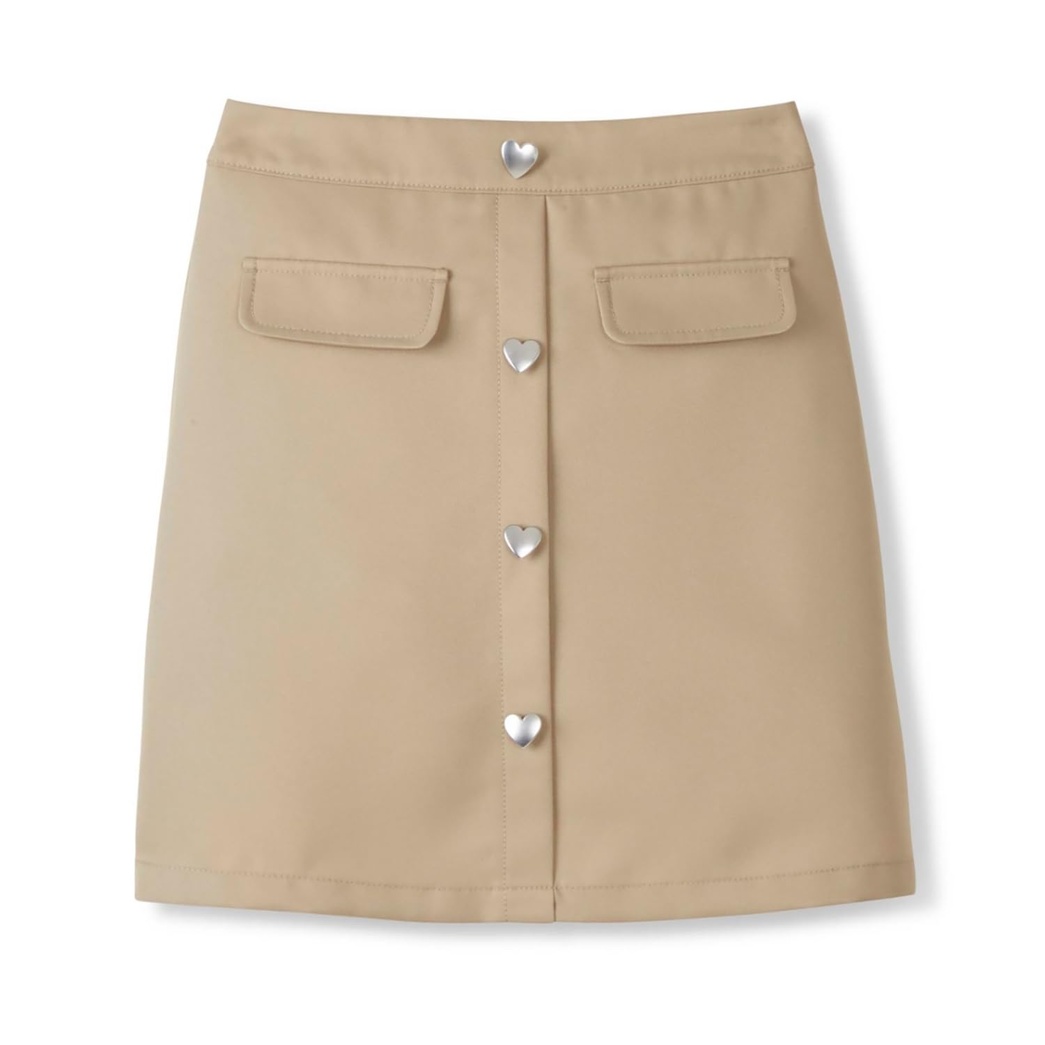 French Toast Girls Pull-On Scooter Shorts with Pockets & Heart Button for Ages 4-14 - Perfect for Playdates, School & Outdoor Activities