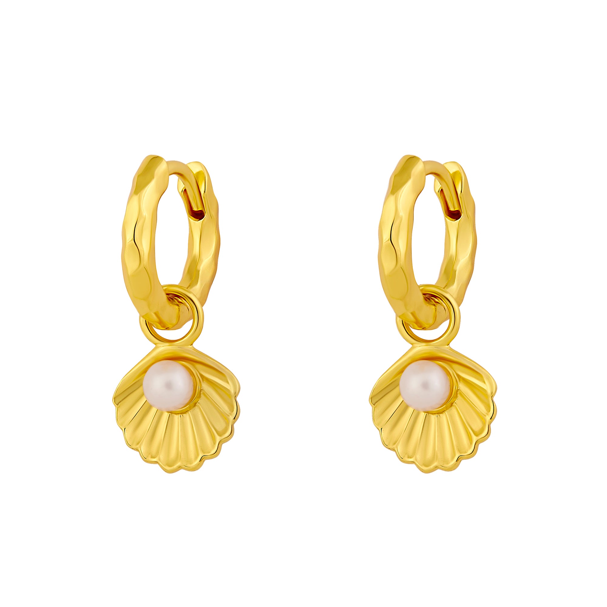 Ethereal Gold Huggie Hoop Earrings for Women - Dainty Minimalist Seaside Jewelry - Perfect for Beach Vacations, Weddings & Everyday Wear