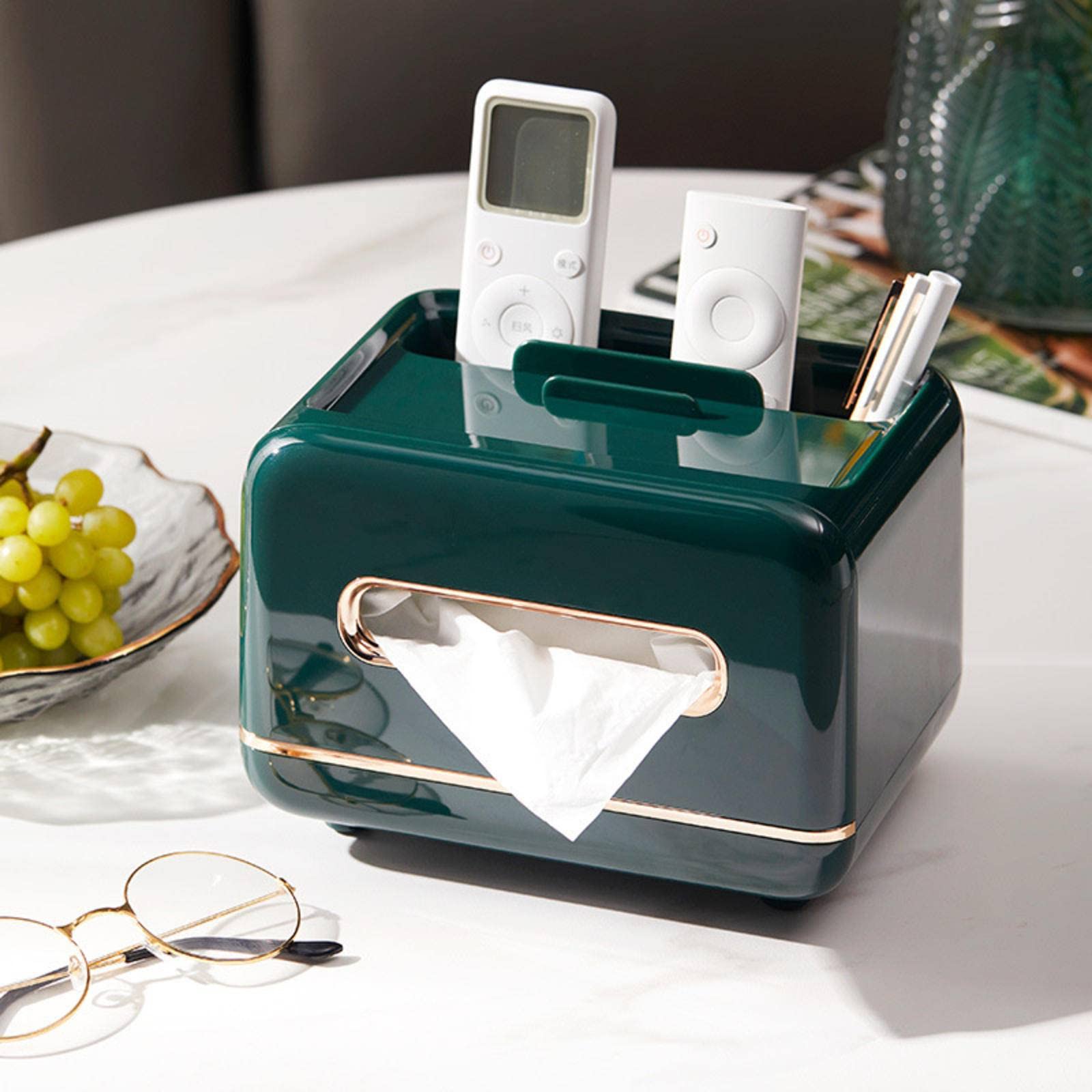 KBREE Multifunctional Creative Tissue Box Holder - Stylish Paper Extraction Box for Living Room & Coffee Table, Nordic Minimalist Design with Remote Control Storage - Perfect for Home, Office & Gift Giving