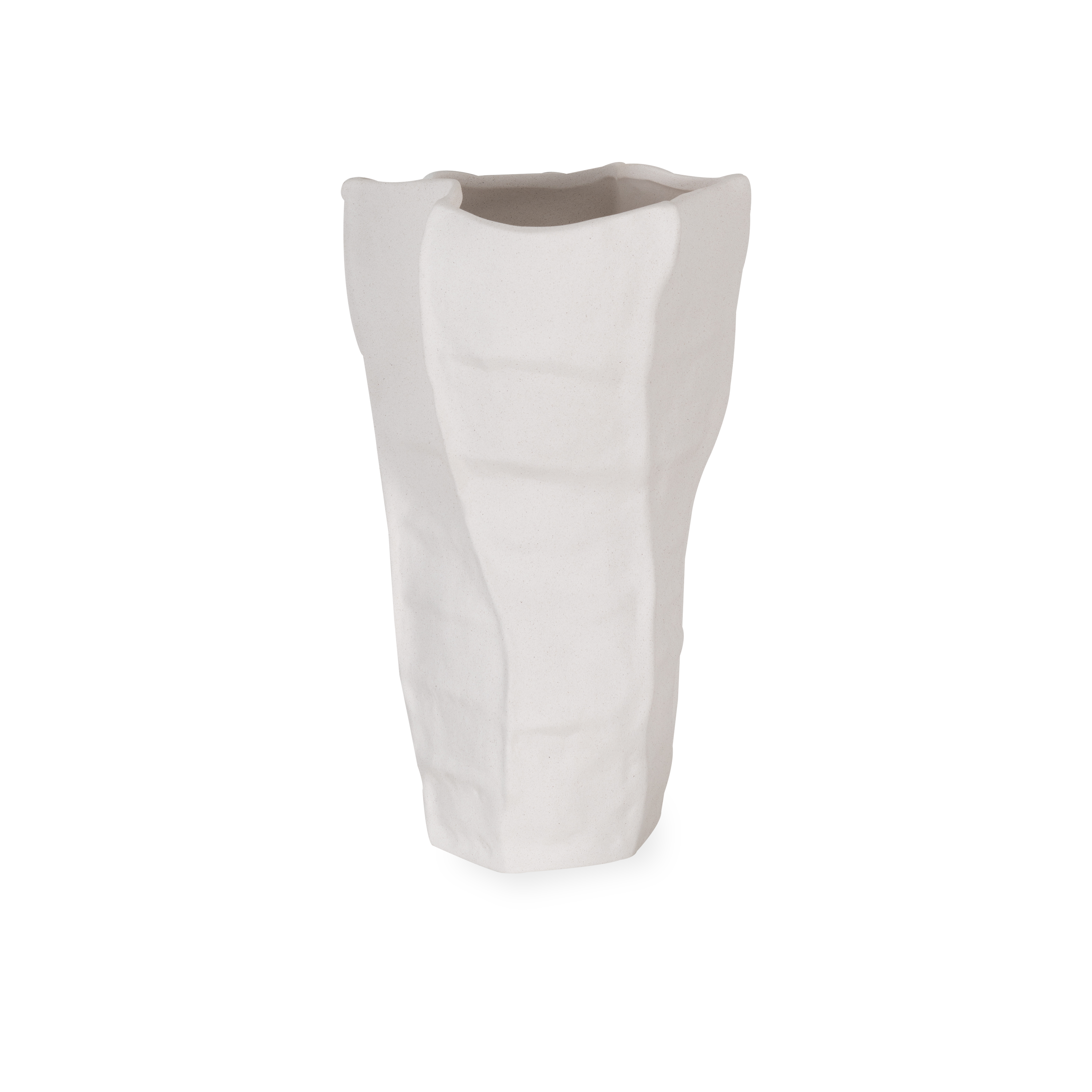 Elegant White Ceramic Vase for Home Decor - Handcrafted Drift Design Perfect for Living Room, Dining Table & Wedding Centerpieces