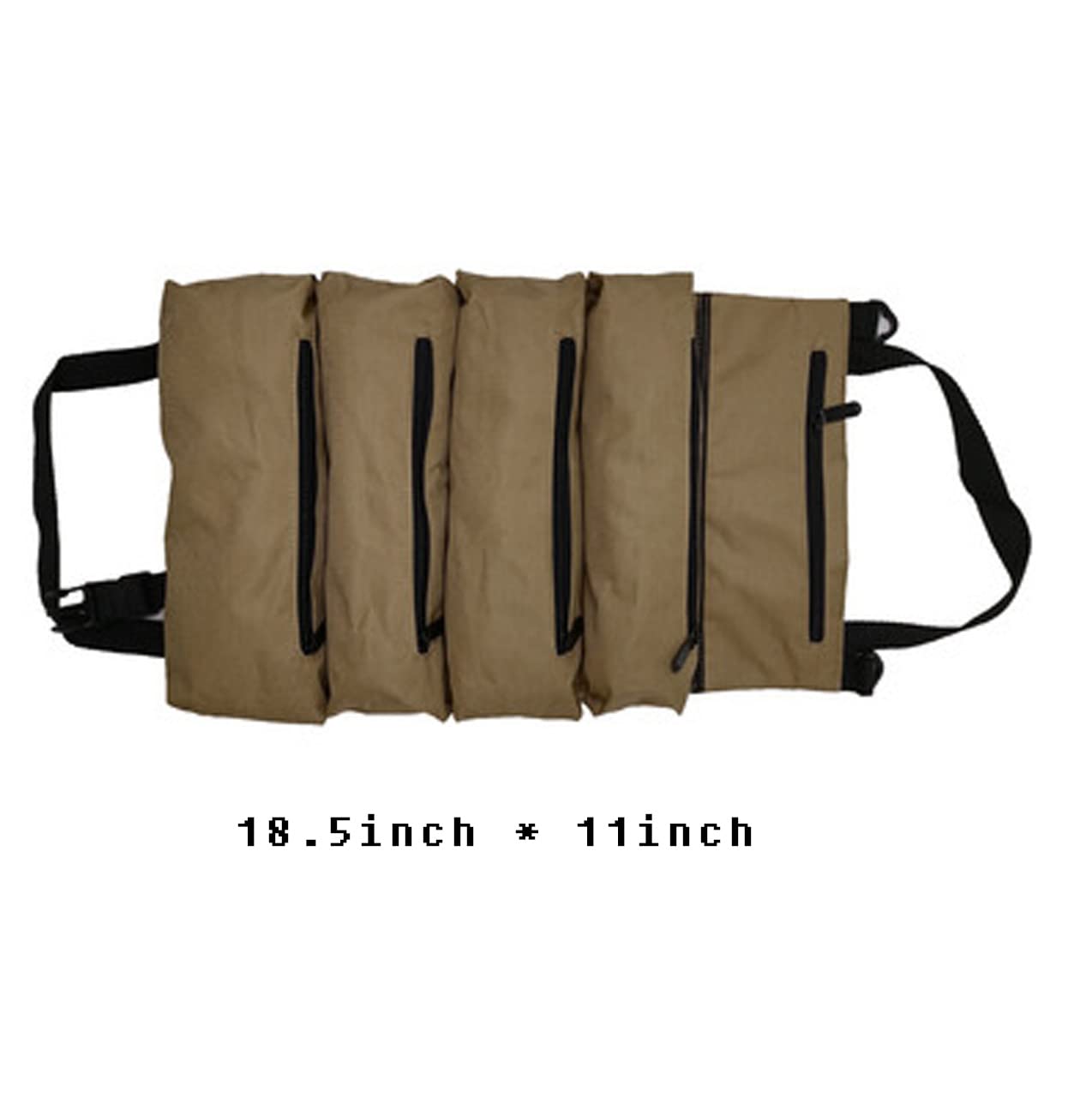 **Heavy Duty Canvas Multi-Purpose Tool Roll Up Bag - Wrench Roll Pouch & Organizer for Car Camping, First Aid Kit Storage, Hanging Tool Carrier - Durable Zipper Tote for Mechanics & DIY Enthusiasts (Blue) - Perfect for Garage, Workshop & Outdoor Adventures**