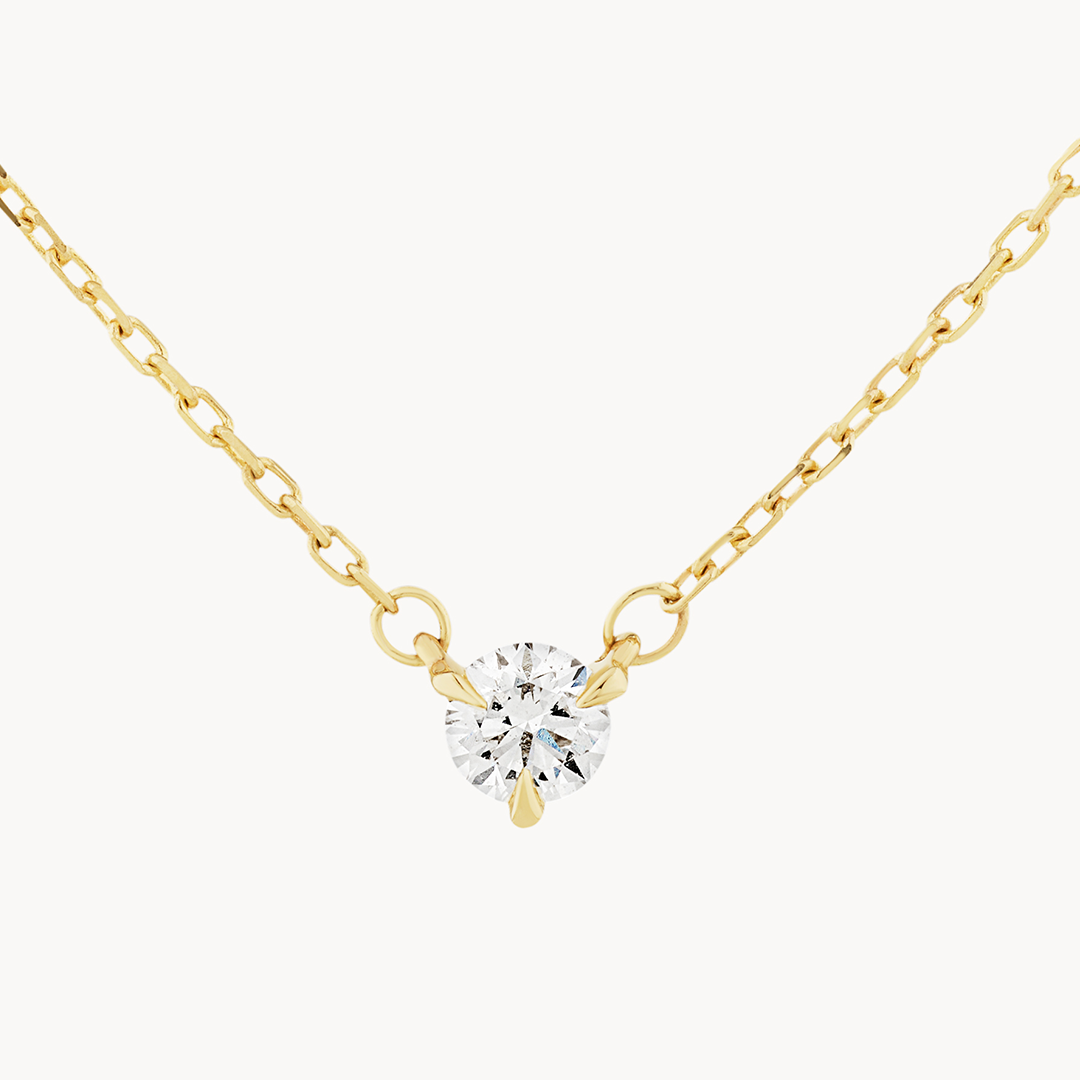0.10ct Lab Grown Diamond Round Pendant Necklace in 10k Gold - Perfect for Everyday Wear, Anniversary Gifts & Special Occasions