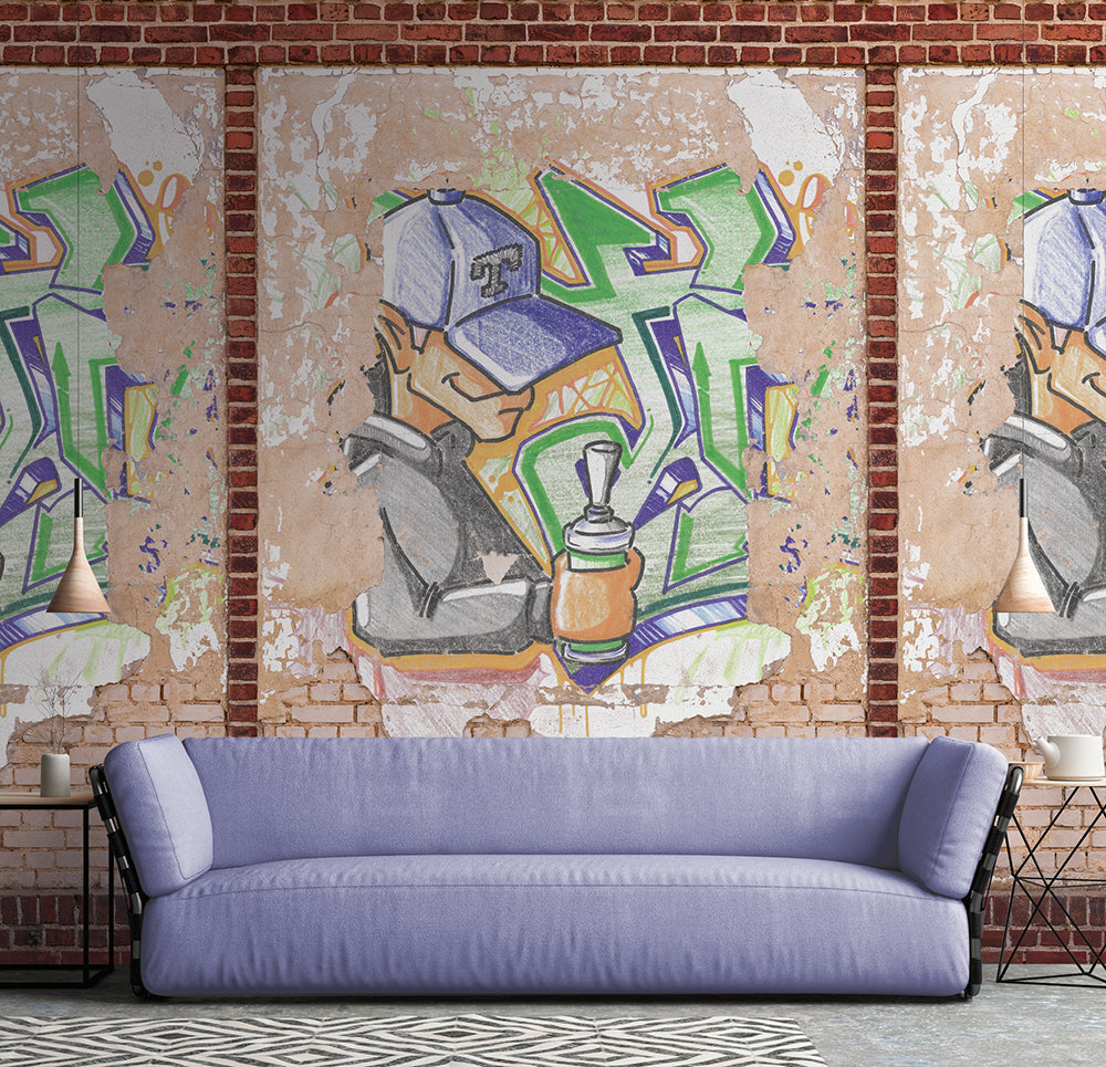 The Wall 2 - Premium Street Art Canvas Prints for Home & Office Decor | Urban Graffiti Wall Art for Living Room, Bedroom & Studio
