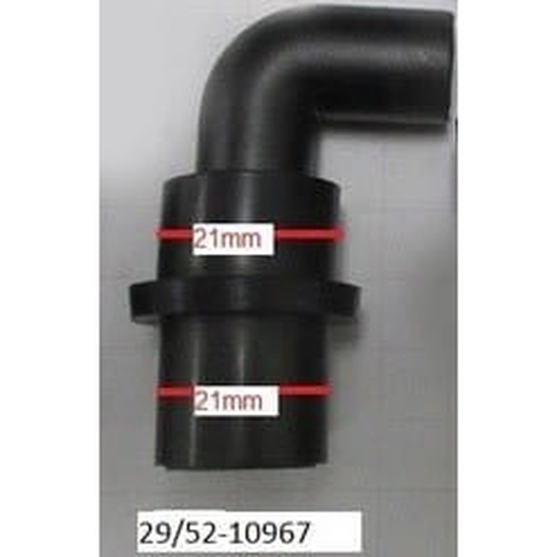 Aqua One Elbow & Mounting Rubber Adaptor for LifeStyle 29/52 Aquarium Filter (10967) - Perfect for Fish Tank Maintenance and Water Filtration System Installation