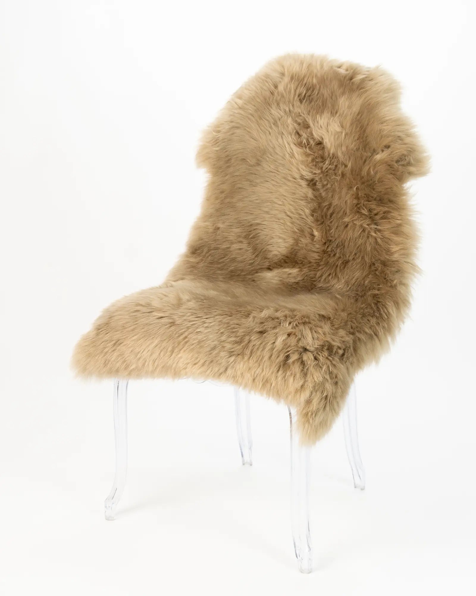 Luxury Golden Taupe Sheepskin Rug - Soft & Plush Single Sheepskin Throw for Living Room, Bedroom & Nursery - Perfect for Cozy Home Decor & Warmth