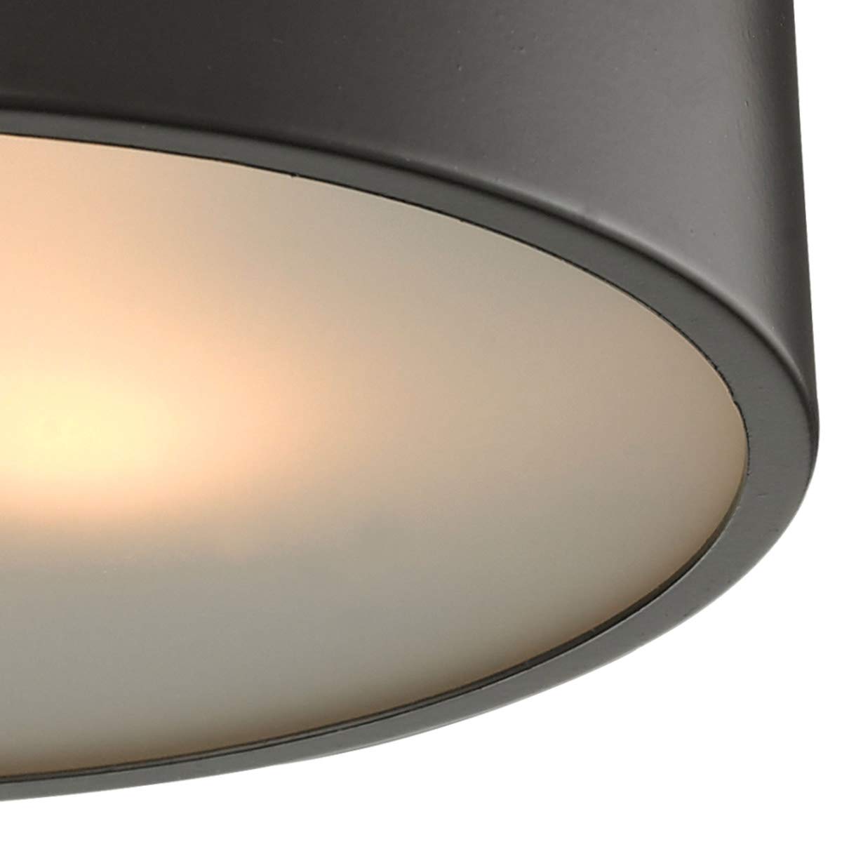 Elk Home Simpson 2-Light Flush Mount Ceiling Light - Oil Rubbed Bronze Finish with Frosted Glass Diffuser, Dimmable - Perfect for Bedroom, Hallway, and Entryway Lighting