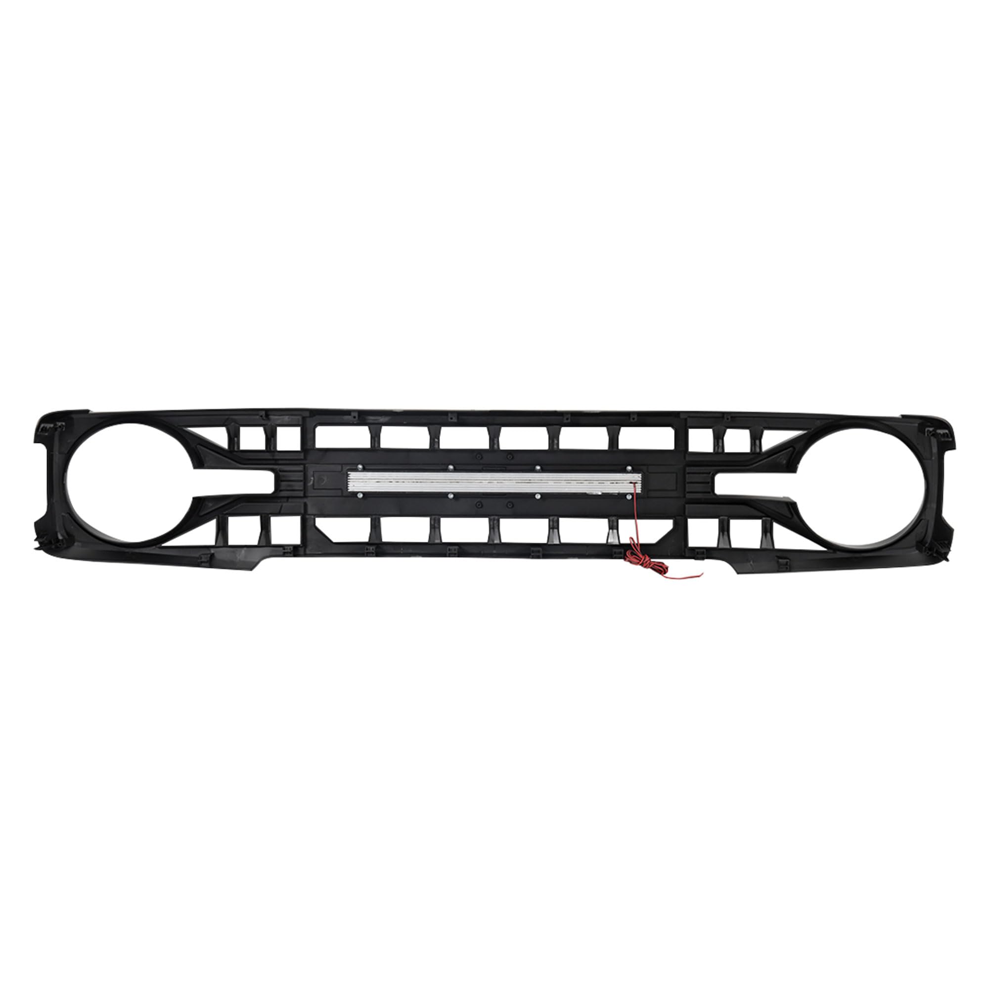 2021-2023 Ford Bronco Front Bumper Grille | Matte Black Off-Road Replacement Grill with LED Lights | Perfect for Trail Riding & Off-Road Adventures