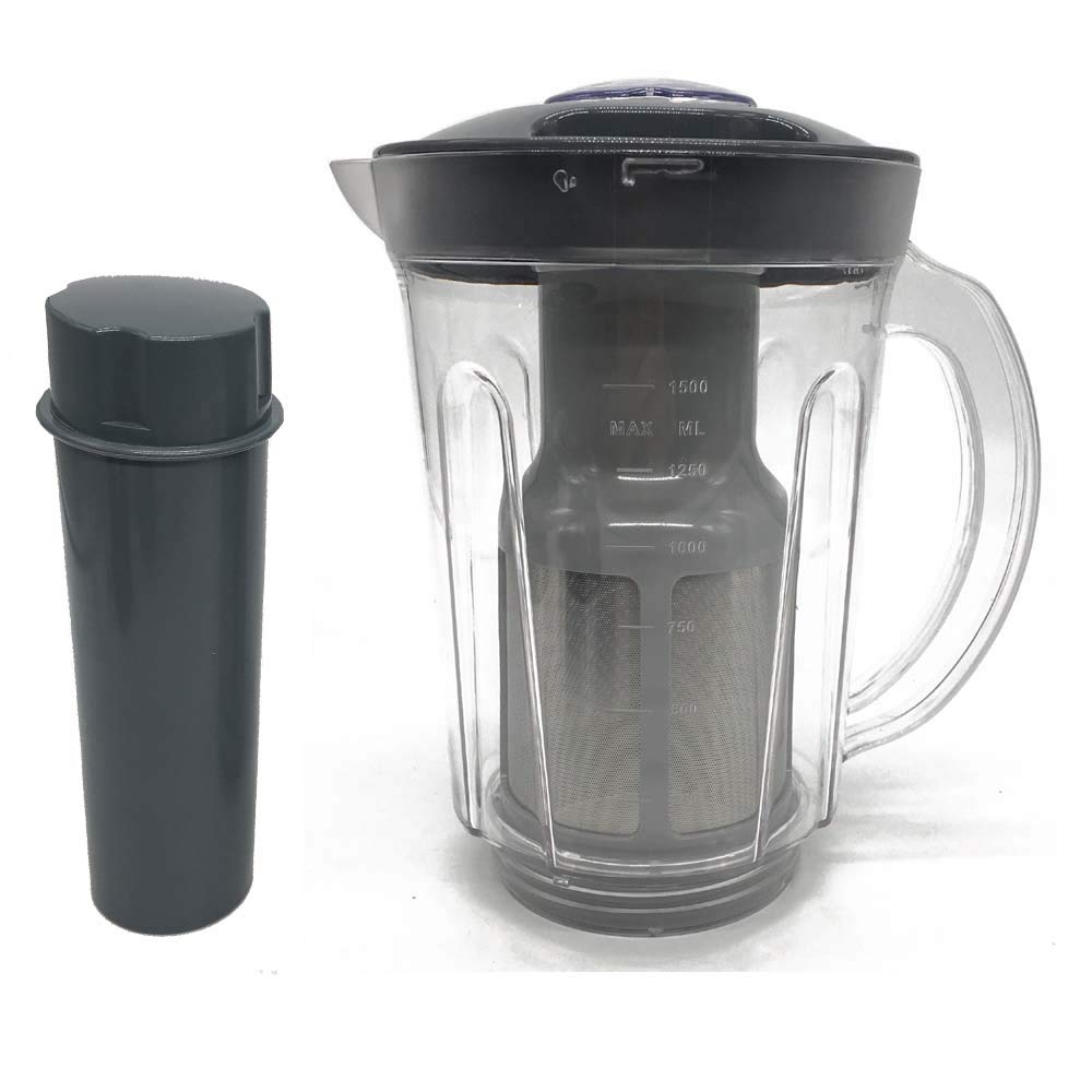 Joystar 48oz Large Cup Replacement Parts for Nutri Bullet 600 & Pro 900 Series - Soy Milk Pitcher Attachment & Juicer with Extractor Blade & Flat Milling Blade - Perfect for Smoothies, Juicing & Homemade Soy Milk