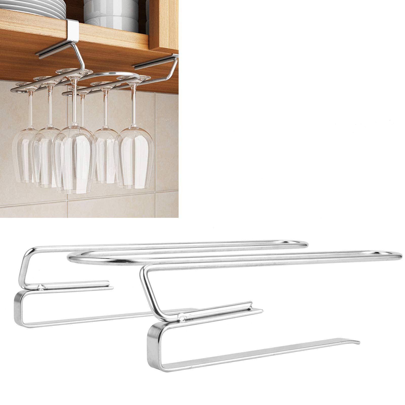 01 Hang Red Wine Cup Shelf with Integrated Glass Rack - Durable Drinkware Storage for Kitchen & Living Room - Perfect for Wine Enthusiasts and Home Entertaining